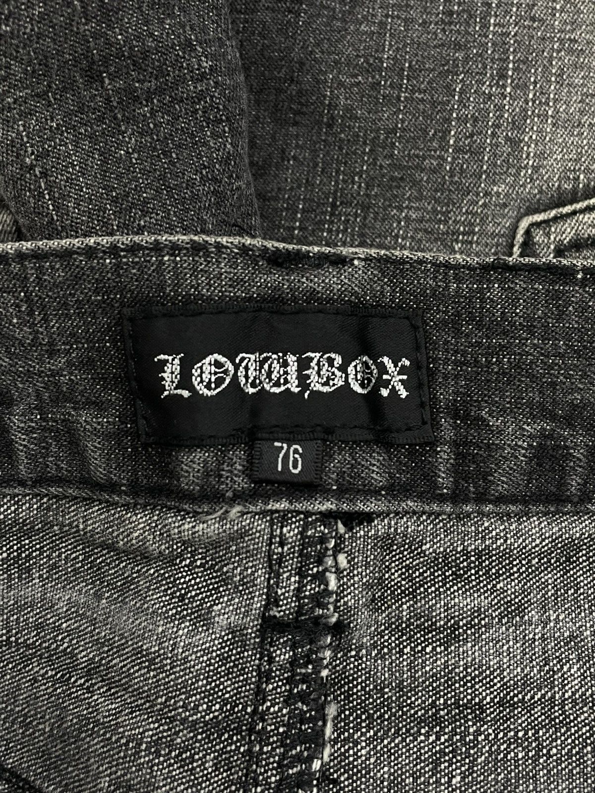 LOWBOX VINTAGE LOWBOX JAPAN OG 90S DESIGNER 3D WHISKER EFFECT DENIM Size US 29 - 16 Thumbnail