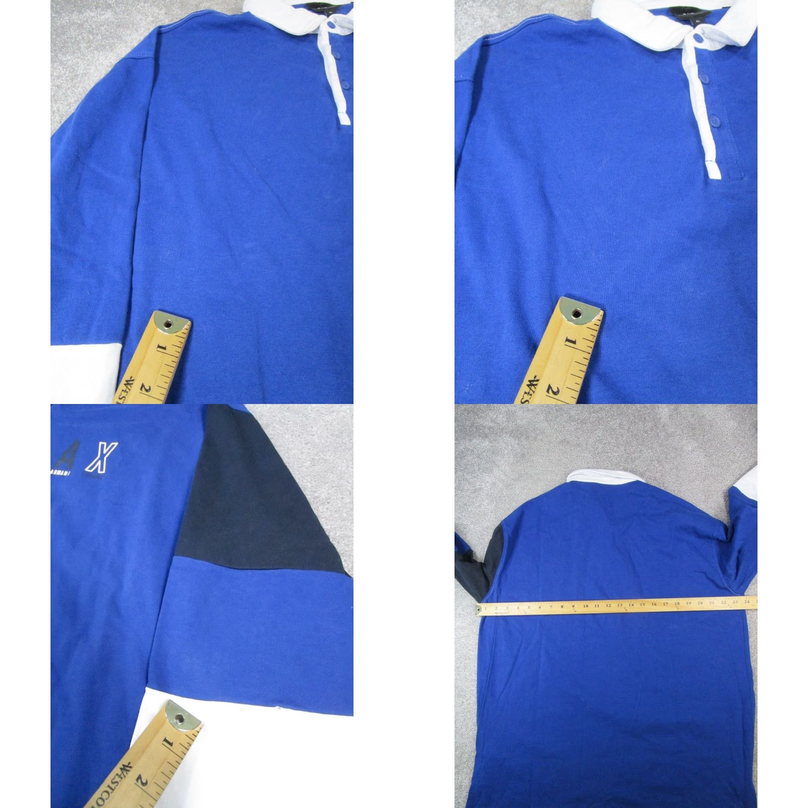 Armani Exchange VINTAGE Armani Exchange AX Polo Shirt Mens XL Blue White Cotton Golf Size US XL / EU 56 / 4 - 8 Thumbnail