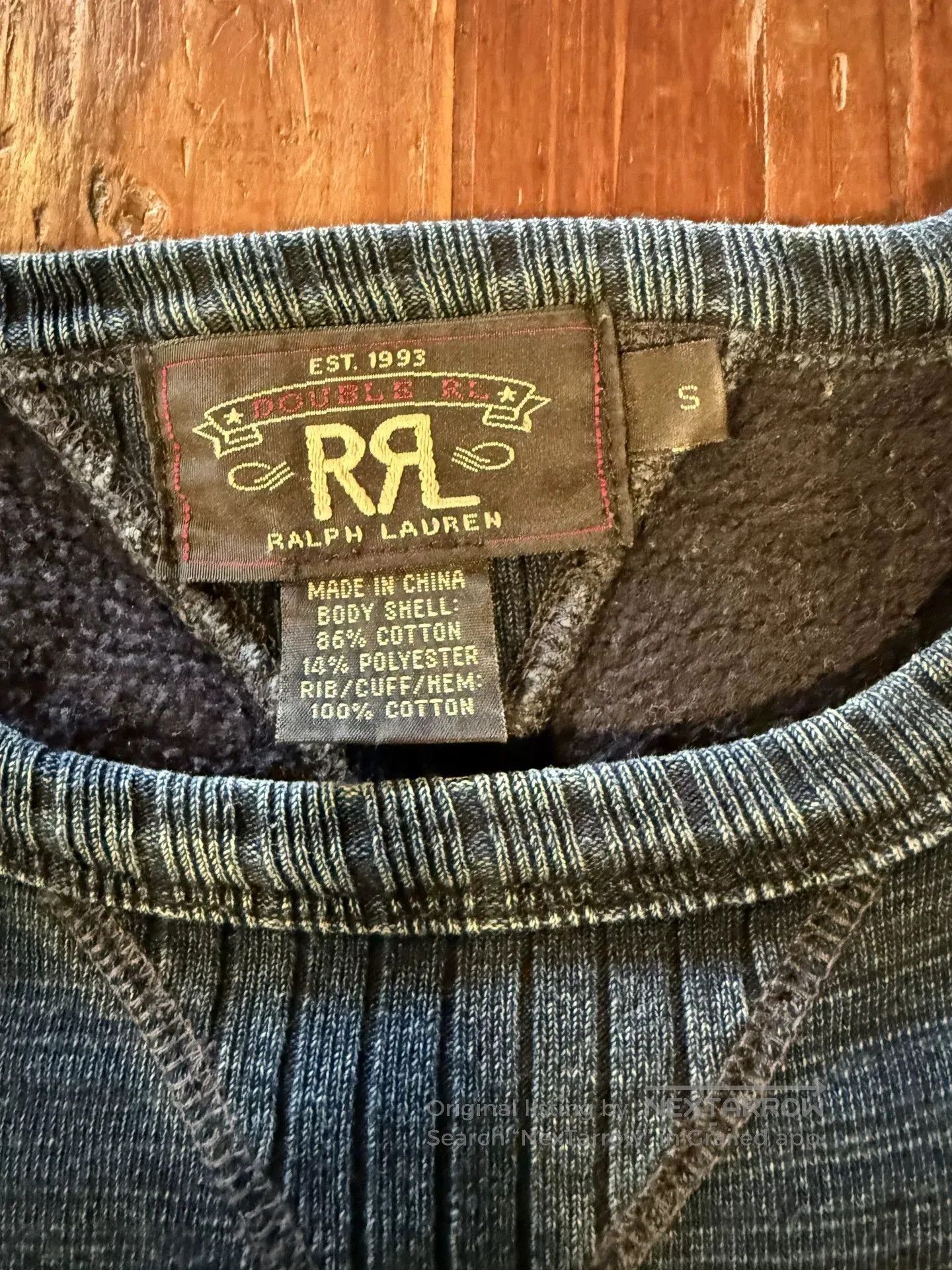 RRL Ralph Lauren RRL Ralph Lauren Indigo Crewneck Sweatshirt. Size US S / EU 44-46 / 1 - 3 Thumbnail