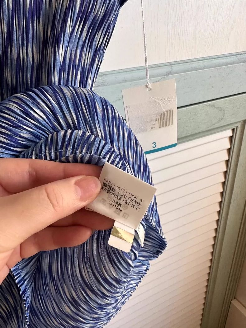 Issey Miyake Issey Miyake size:3 Blue patterned short-sleeved shirt Size XS / US 0-2 / IT 36-38 - 8 Thumbnail