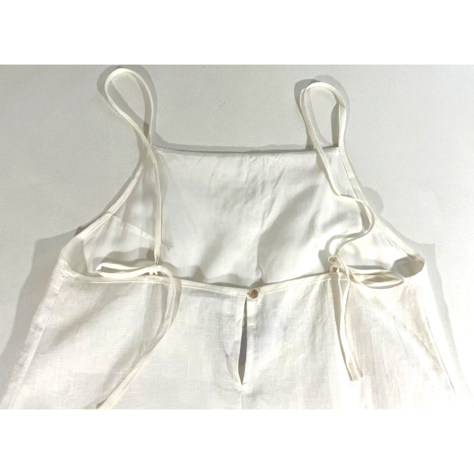 Vintage AURA The Label Linen Tank White Boho NWT Women's L Shirt Tank Bohemian Breathable Lightweight Size L / US 10 / IT 46 - 7 Thumbnail
