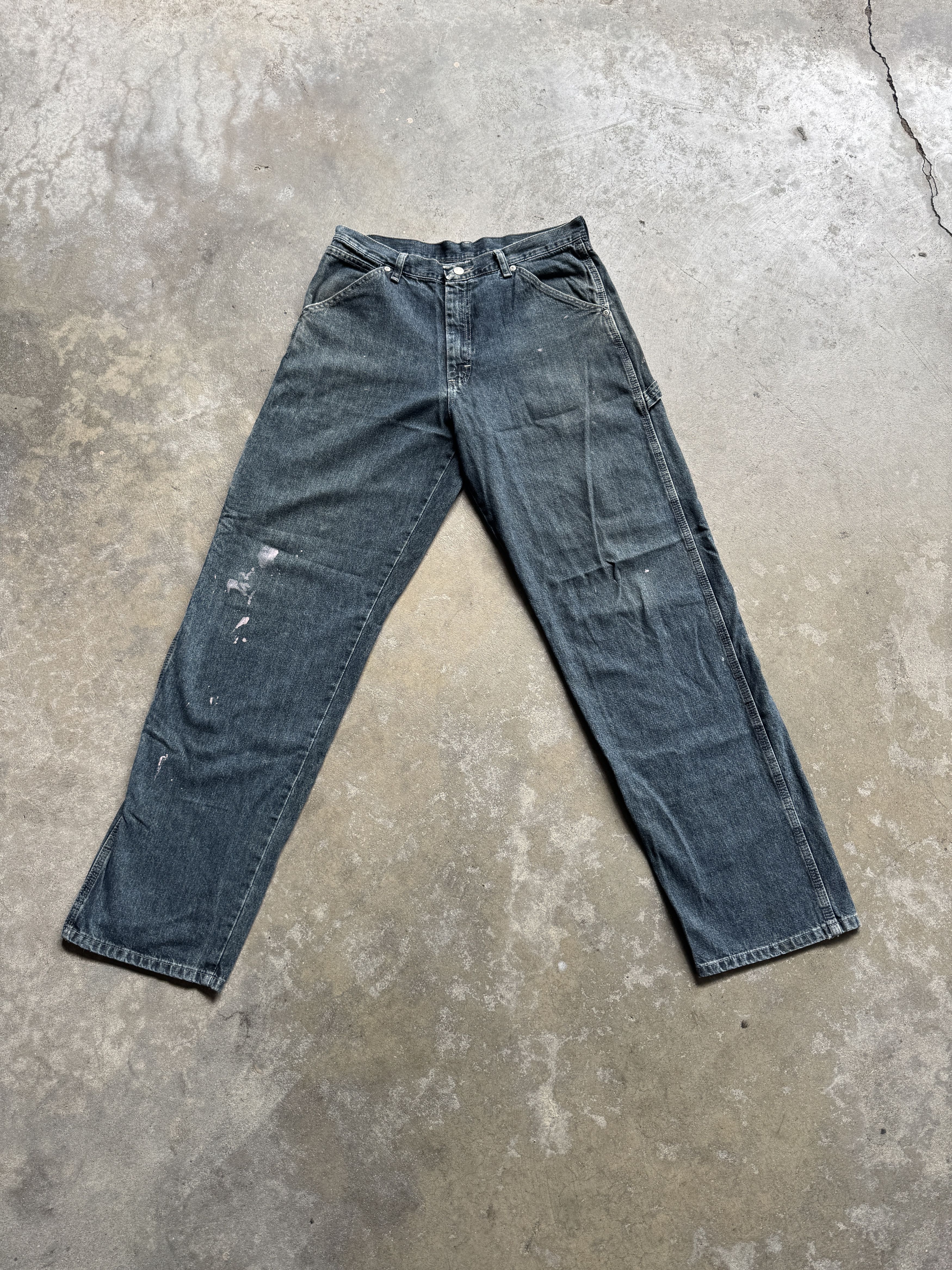 Wrangler Wrangler Denim Carpenter Pants - Distressed Paint Splatter Size US 33 - 1 Thumbnail