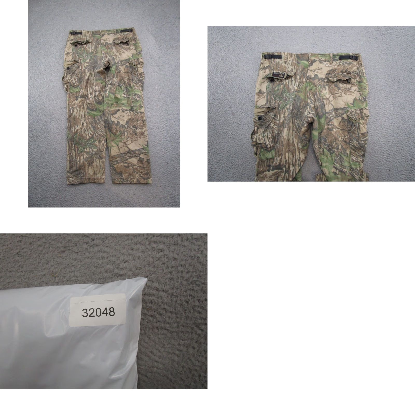 Realtree VTG Rattlers Brand Cargo Pants Mens L 40x30 Realtree Camo Hunting Double Knee Cargo Pocket Camouflage 90s Army Nature USA Hunting Mens Size US 33 - 9 Thumbnail