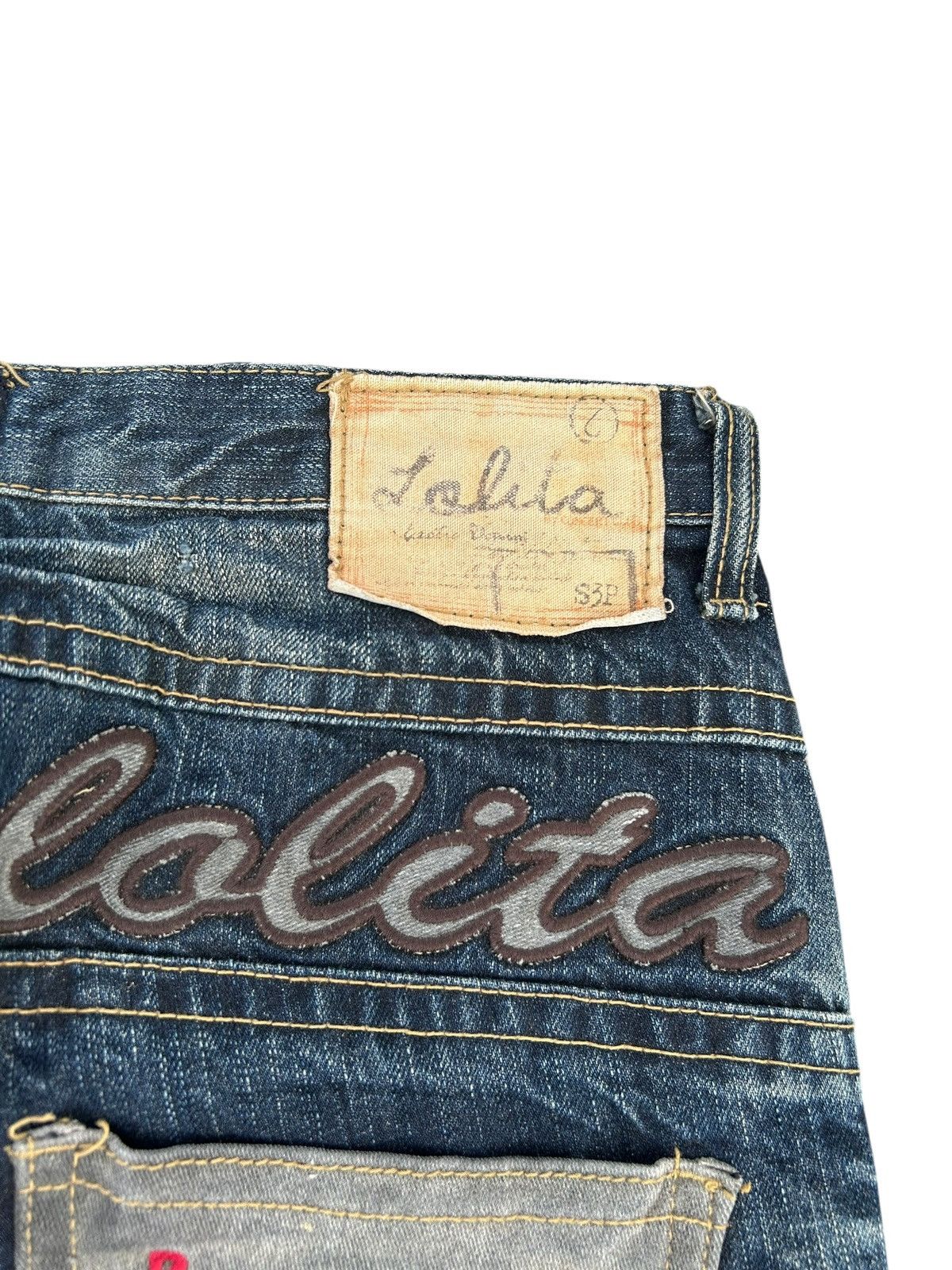 Kapital FLARE YOSHITOMO NARA LOLITA Vintage Distressed Denim Jeans Size US 34 / EU 50 - 10 Thumbnail