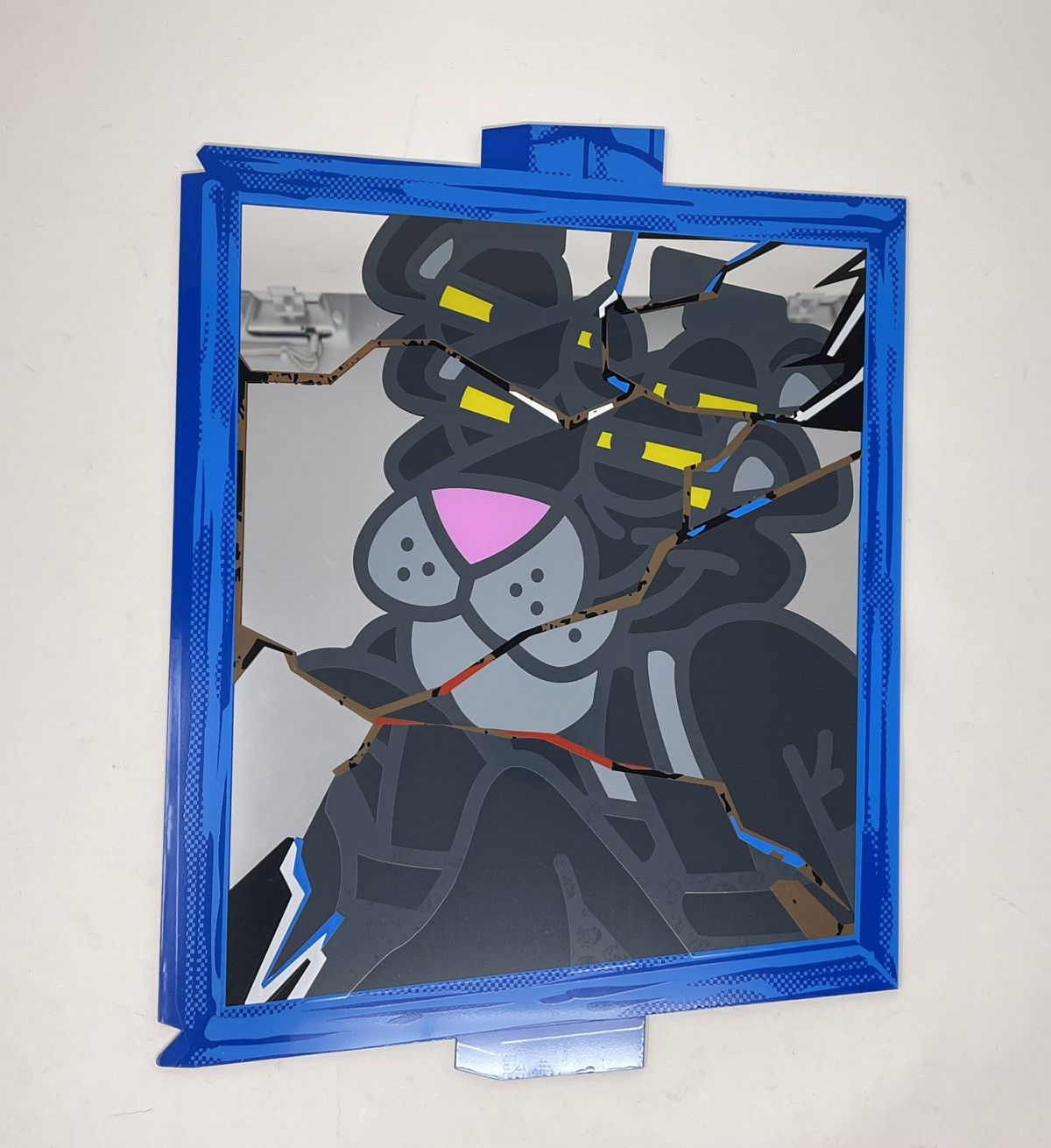 Other ‘Cracked' Screen Printed Mirror by Ermsy - Blue (Ed. of 34) Size ONE SIZE - 1 Thumbnail