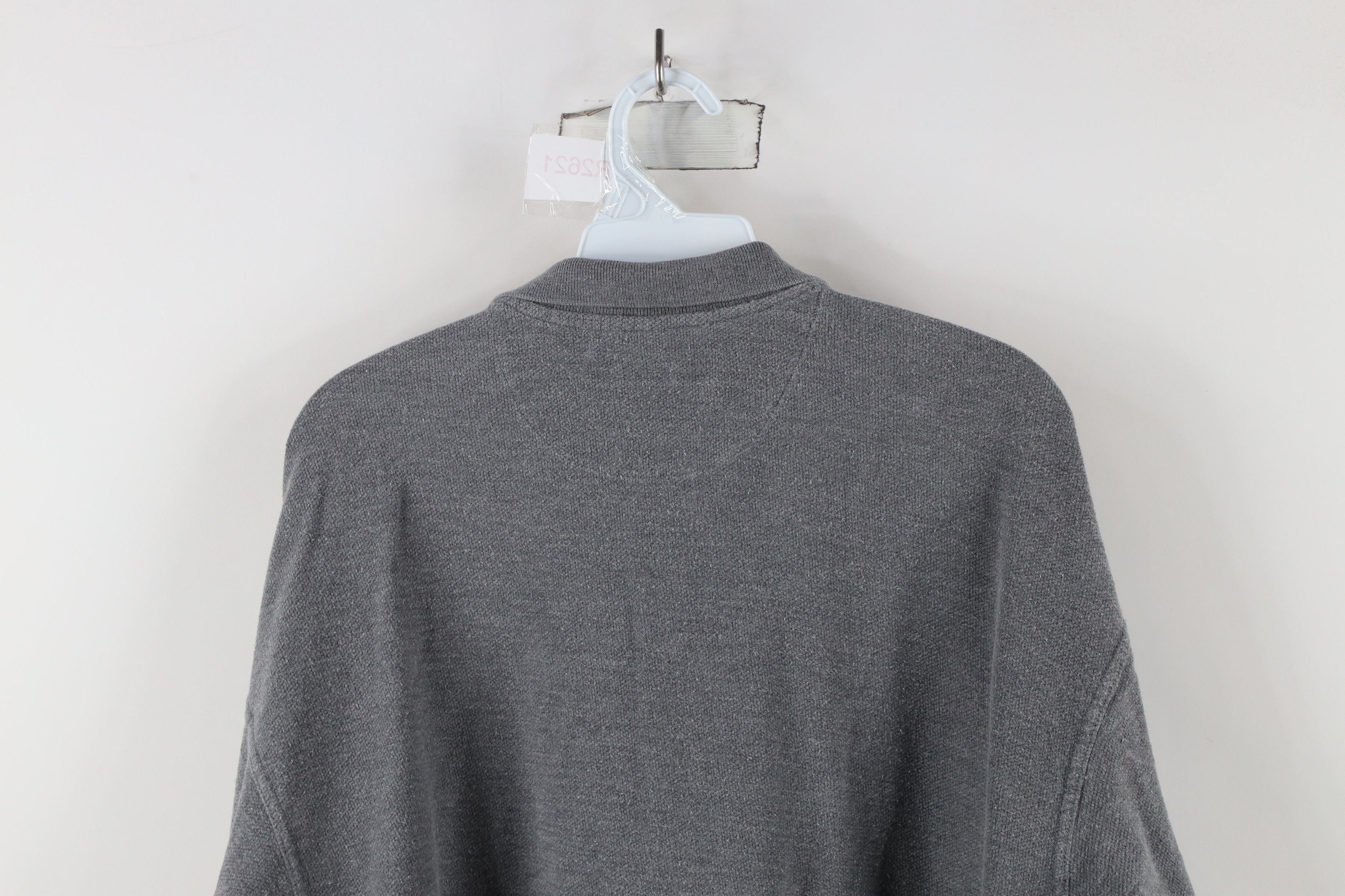 Vintage Vintage 90s Streetwear Thermal Knit Long Sleeve Polo Gray Size US L / EU 52-54 / 3 - 9 Thumbnail