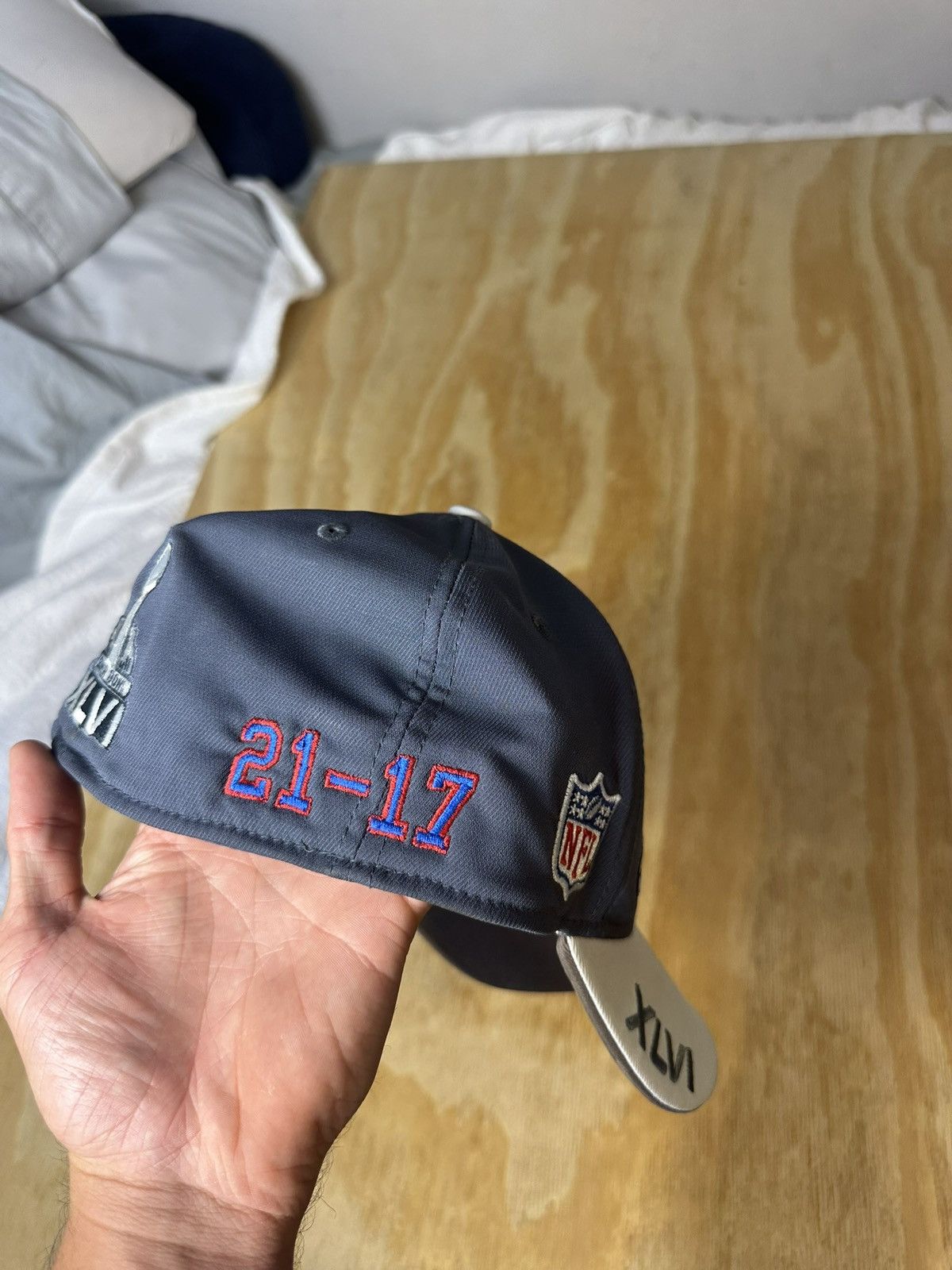 NFL × Vintage NY Giants Super Bowl XLVI Champions Hat NFL Blue White Rare Size ONE SIZE - 3 Thumbnail