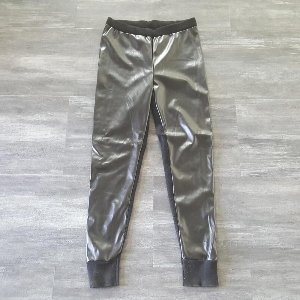 Designer Black Leather Face VS Sweats Size 36" / US 14 / IT 50 - 1 Thumbnail