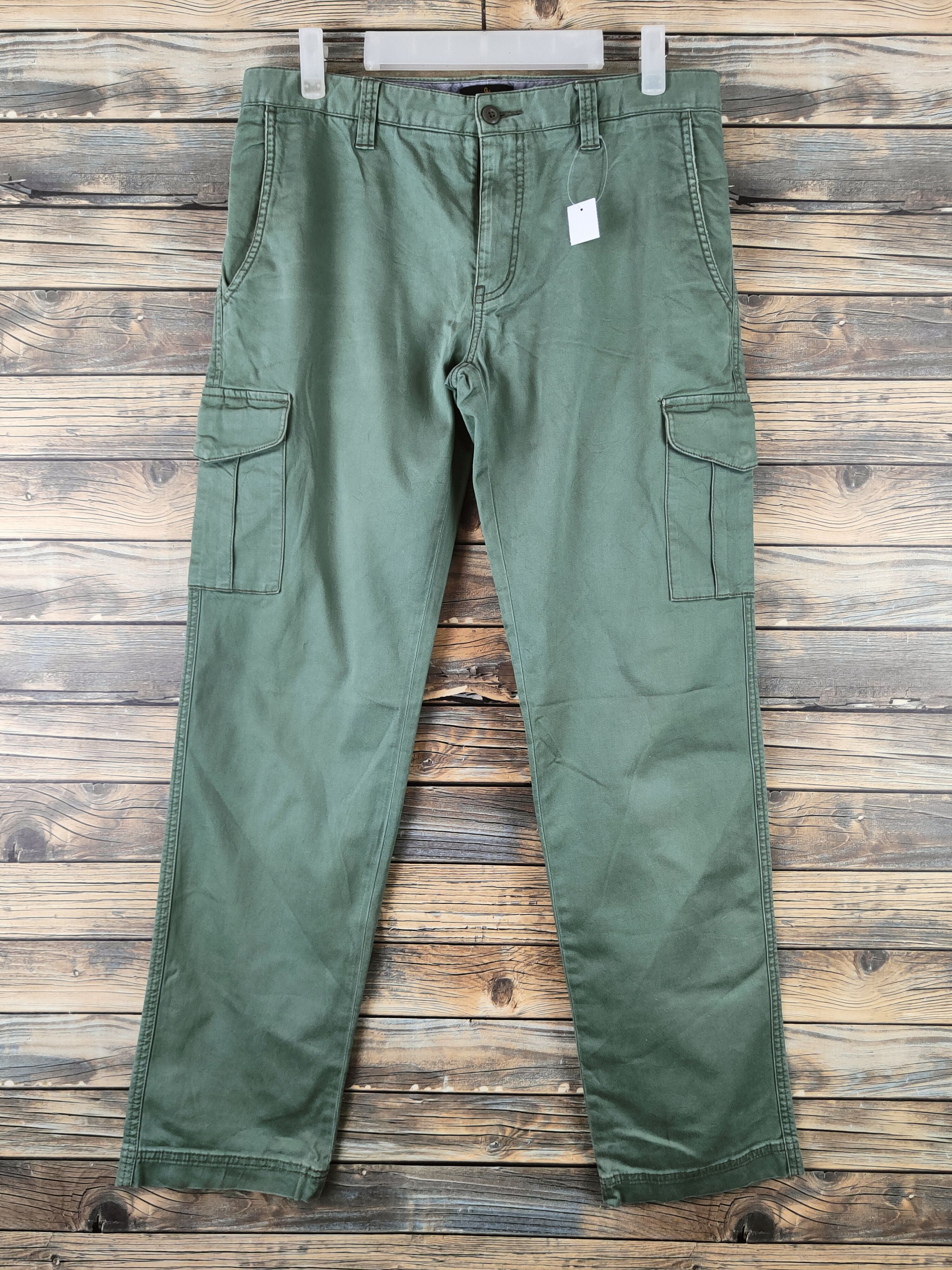 Global Work DL Global Work Green Multipocket Cargo Pants #46-297 Size US 32 / EU 48 - 1 Thumbnail