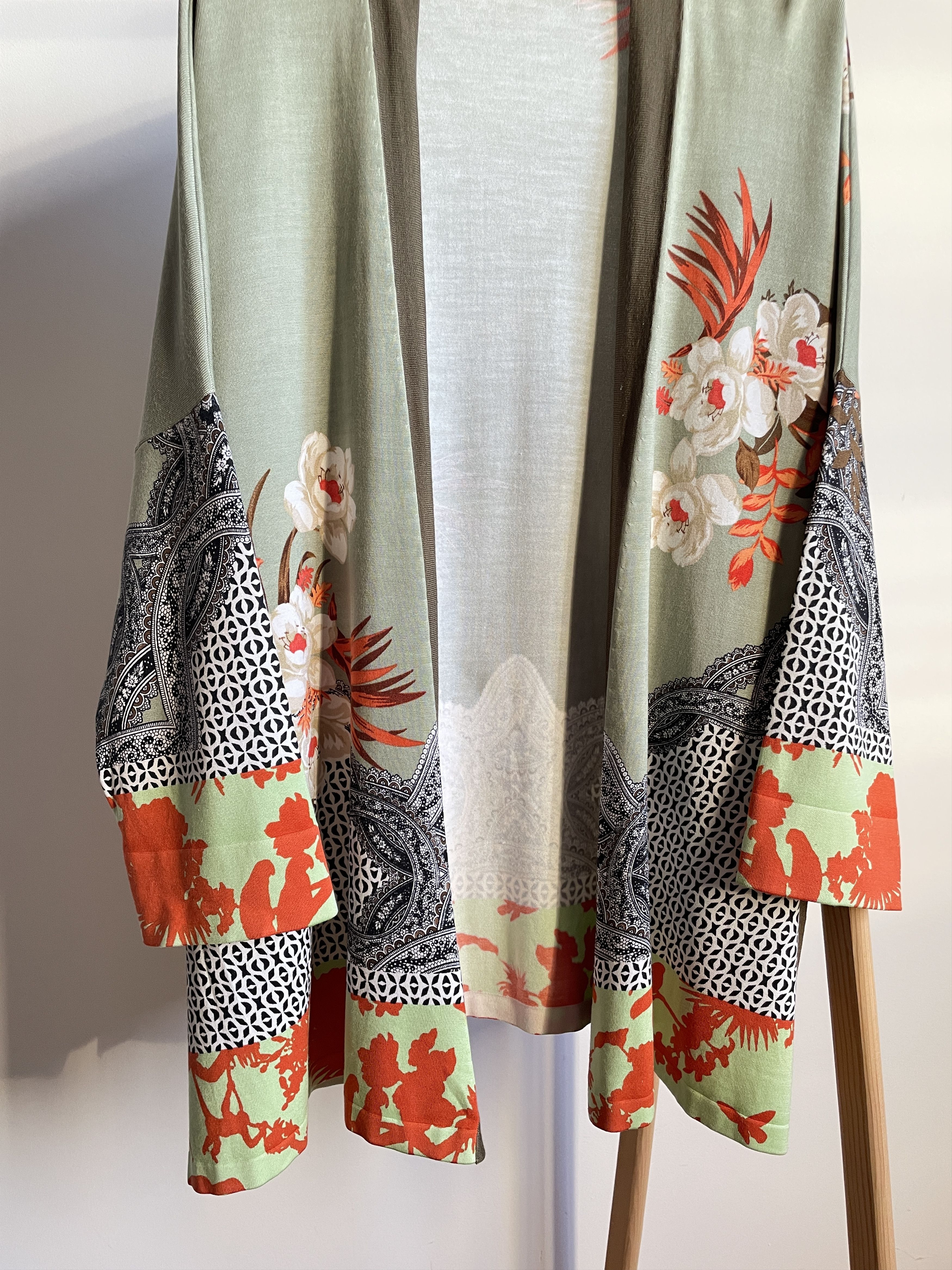 Etro Etro Womens Silk Blend Floral Open Front Kimono Cardigan Size M / US 6-8 / IT 42-44 - 10 Thumbnail