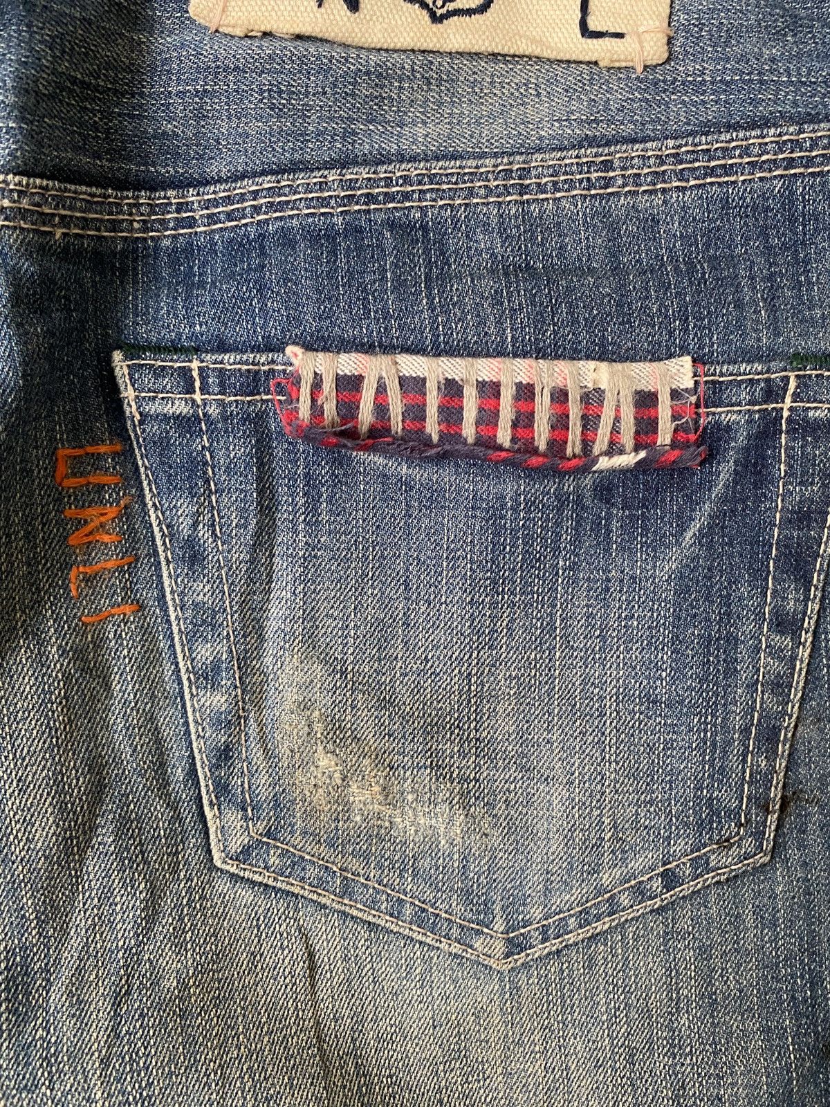 Japanese Brand Lime Inc Japan Usn Marine Patchwork Distressed Design Denim Size US 30 / EU 46 - 18 Thumbnail