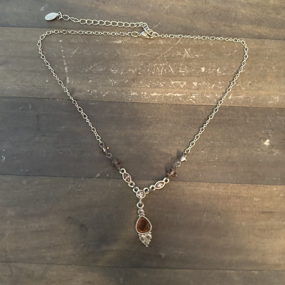 Other 2028 gold tone amber crystal drop pendant necklace Size ONE SIZE - 2 Thumbnail