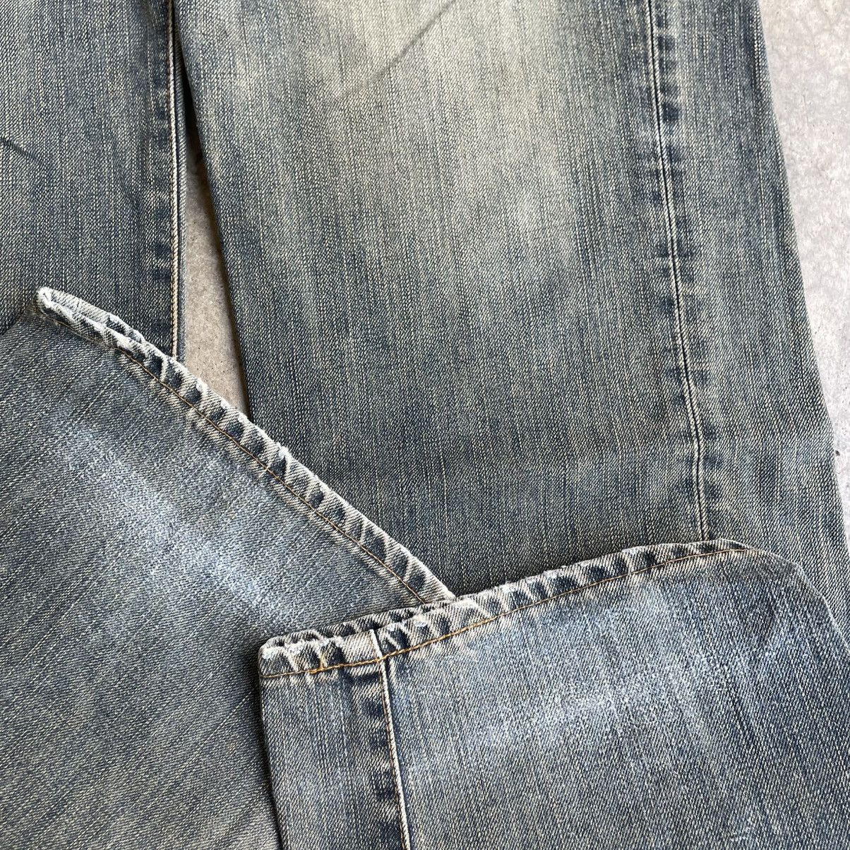 Edwin 🔥Vintage Edwin 503Z Stoned Washed Distress Denim Jeans Size US 35 - 7 Thumbnail