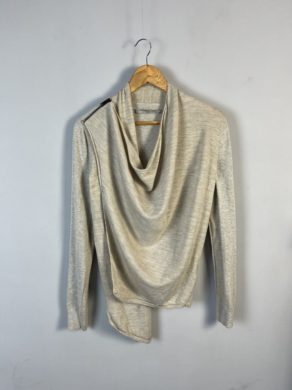 Allsaints Allsaints Drina Merino Wool Avant Garde Y2K Cardigan Jumper Size XS / US 0-2 / IT 36-38 - 1 Thumbnail