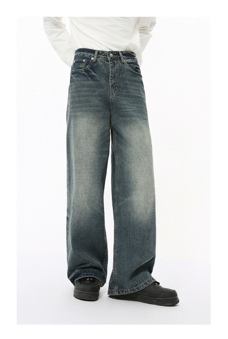 Japanese Brand × Jean American high street retro wide-leg loose washed jeans Size US 32 / EU 48 - 2 Thumbnail
