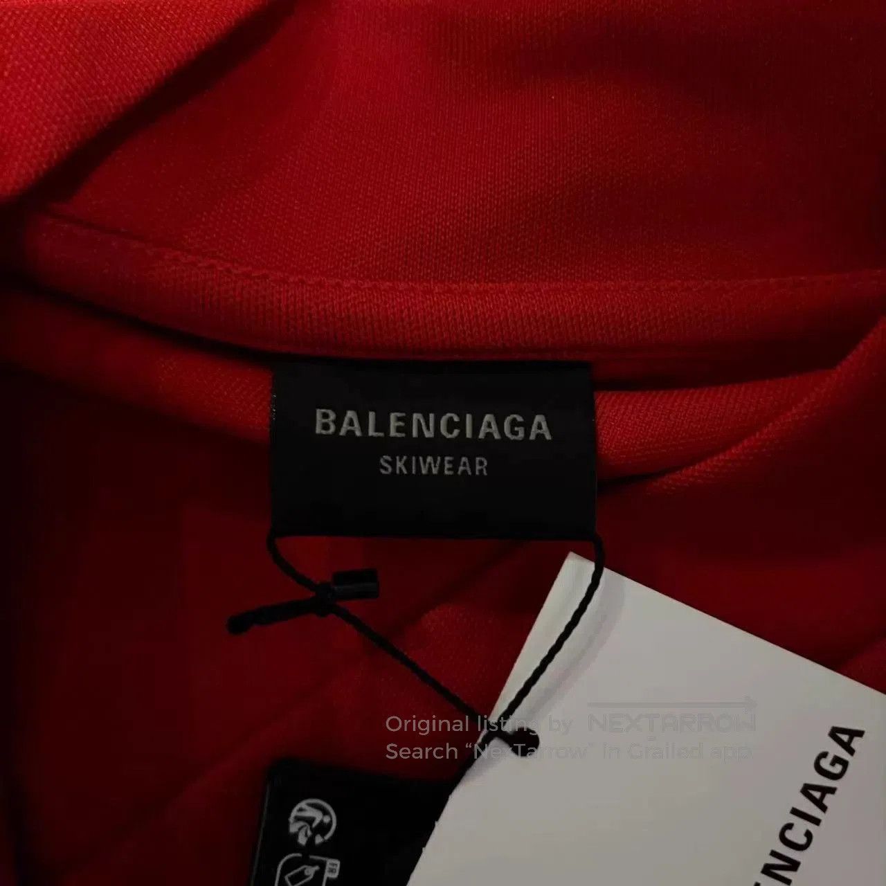 Balenciaga Red Long Sleeve Graphic Shirt - XXS. Size US XXS / EU 40 - 3 Thumbnail