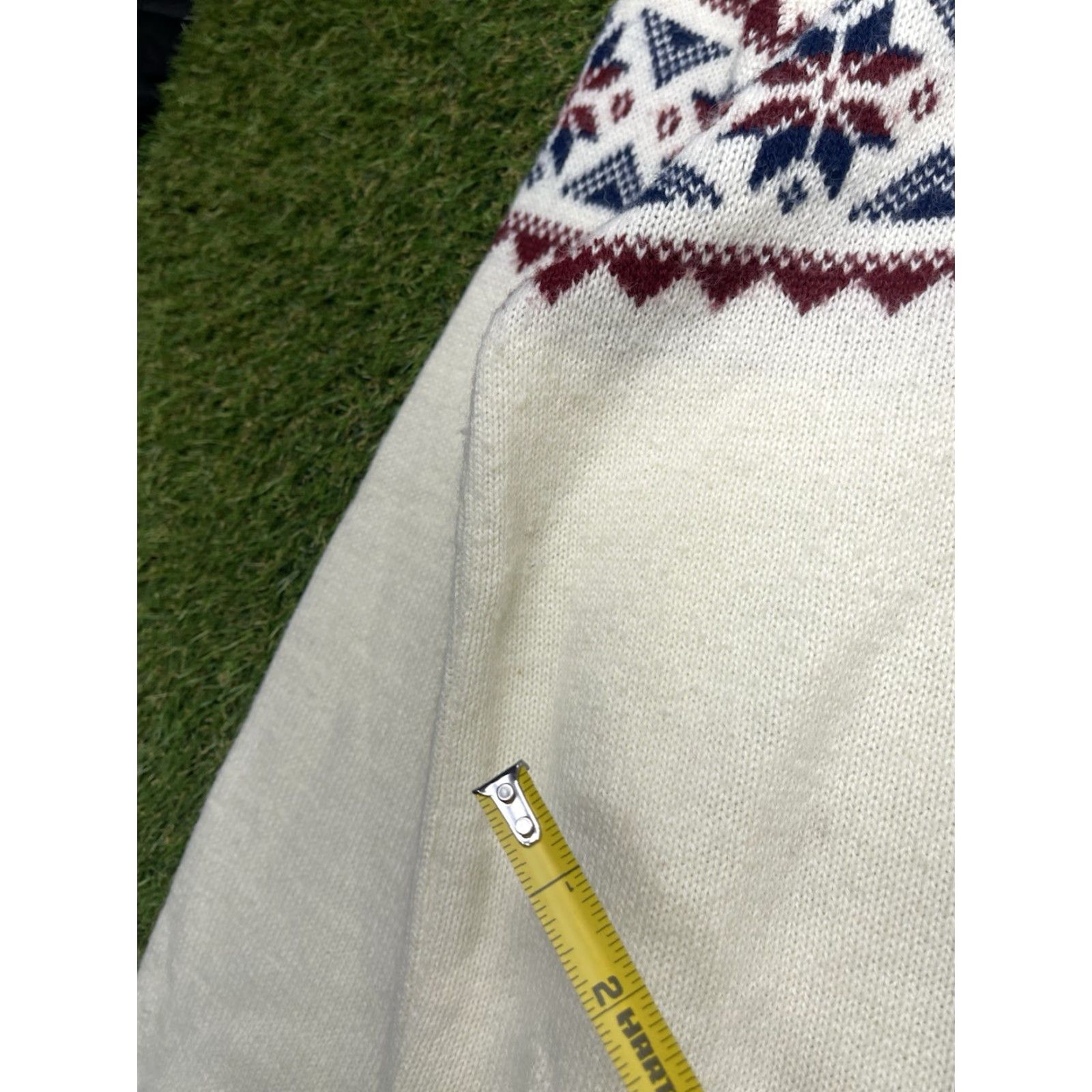 Sears VINTAGE Sears Sweater Mens XL Crew Neck Knit Solid White 80s 90s Classic Winter Fall Knit Style Pullover Regular Size US XL / EU 56 / 4 - 3 Thumbnail