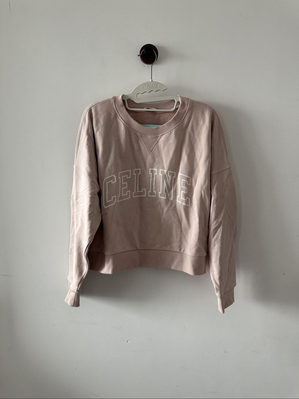 Celine CELINE Pink Logo Sweatshirt Size S Size S / US 4 / IT 40 - 1 Thumbnail