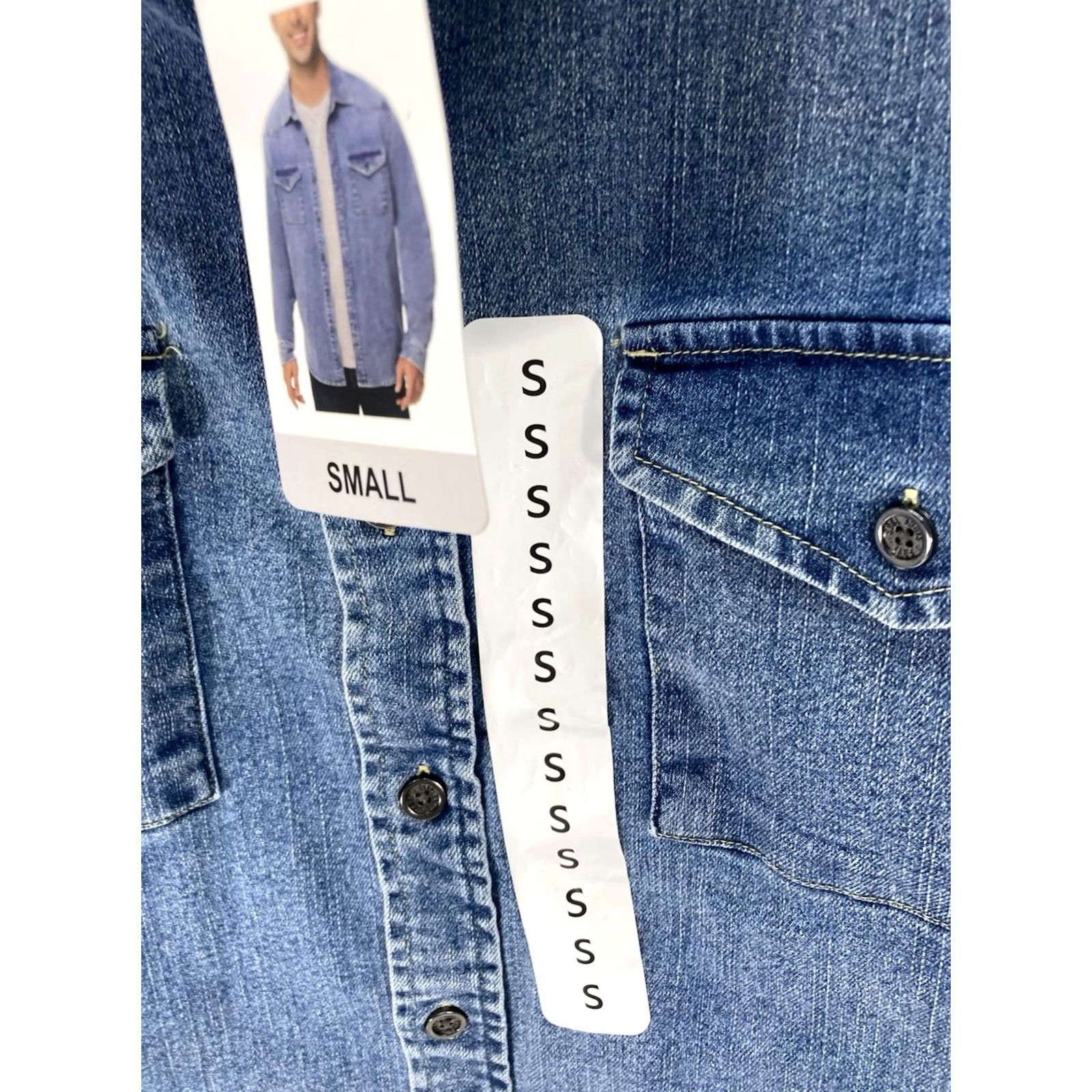 Frye Frye Denim Shirt Men Size Small Blue Button Long Sleeve Stretch Medium Wash NWT Shirt Size US S / EU 44-46 / 1 - 4 Thumbnail