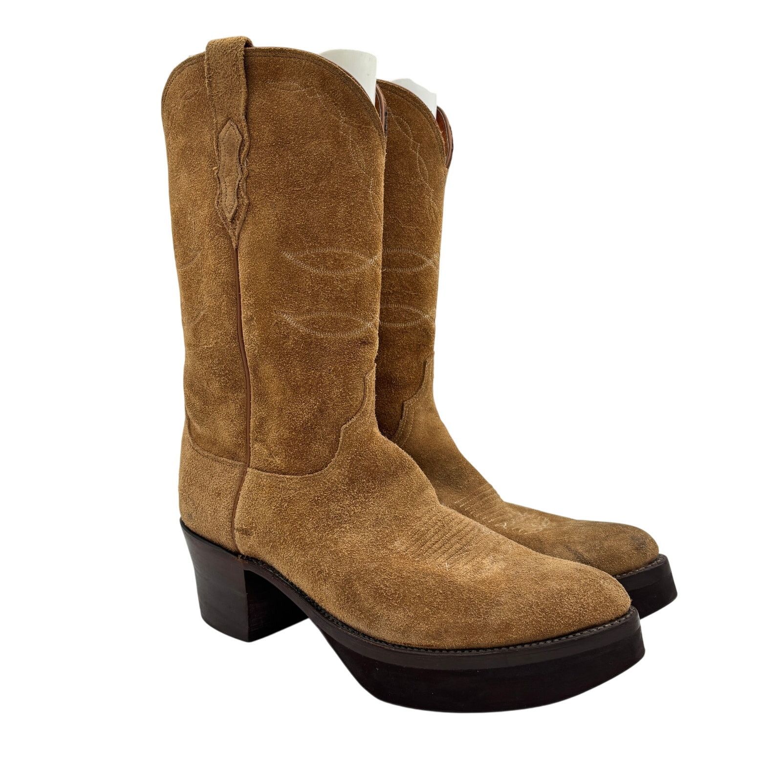 Lucchese Lucchese Suede Platform Roper Boots Men's 13D Western Cowboy Size US 13 / EU 46 - 1 Thumbnail