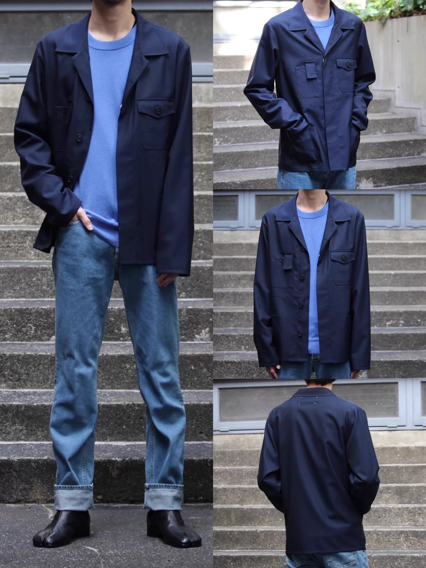 Maison Margiela Maison Margiela F/W20 Decon Pocket Shirt Jacket Navy Blue 48 Size US M / EU 48-50 / 2 - 7 Thumbnail