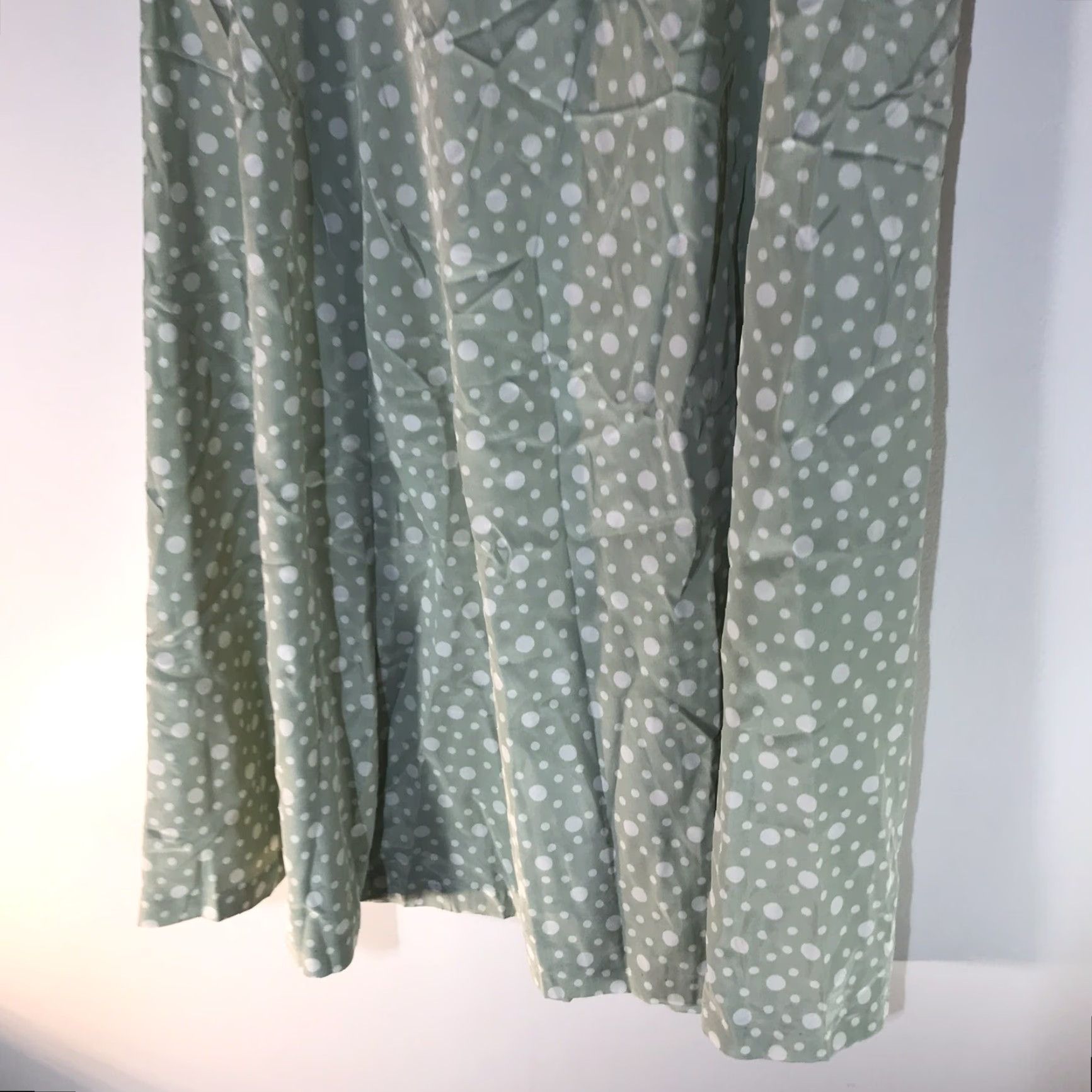 Vintage Vintage Yes Leslie Fay Mint Grn/Wht Polka Dot A-Line Maxi Skirt Womens Size 16 Size 38" / US 16 / IT 52 - 3 Thumbnail