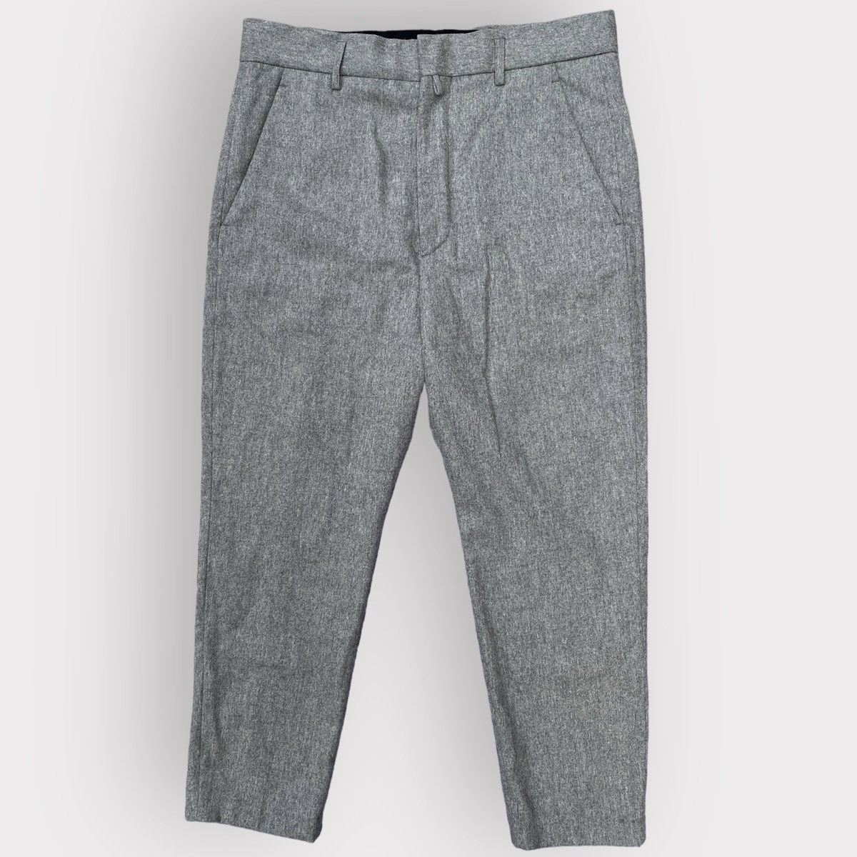 Haider Ackermann Laine Wool Grey Cropped Pants Size US 32 / EU 48 - 2 Thumbnail