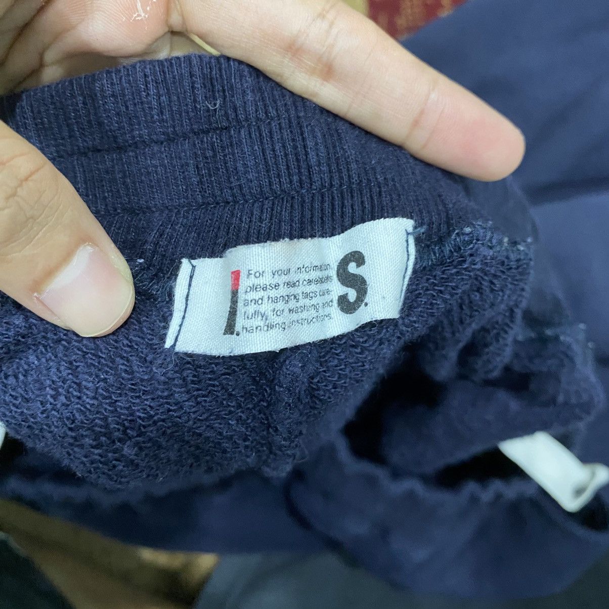 Issey Miyake Vtg I.S. Issey Miyake Tsumori Chisato Logo Sweatpants Navy Size US 27 - 10 Thumbnail