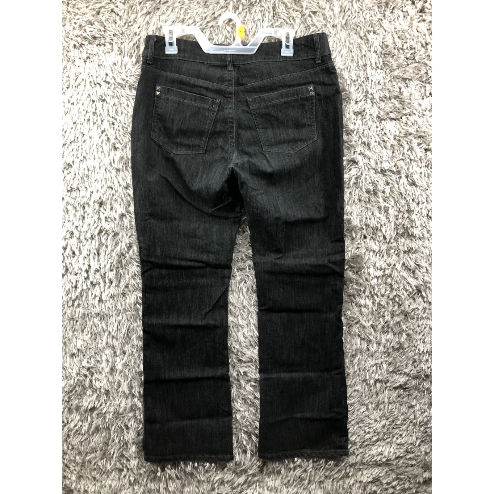 Vintage Riders Jeans Size 16 Womens High Rise Dark Wash Black Denim Bootcut Jeans Style Bootcut Women 16 Regular Dark Denim Black Wash Riders Size 38" / US 16 / IT 52 - 5 Thumbnail
