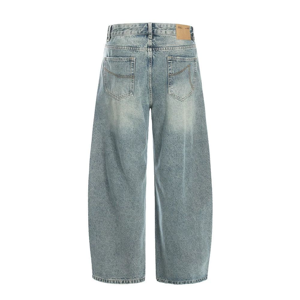 Vintage Punk washed men's loose casual distressed scimitar jeans Size US 32 / EU 48 - 2 Thumbnail