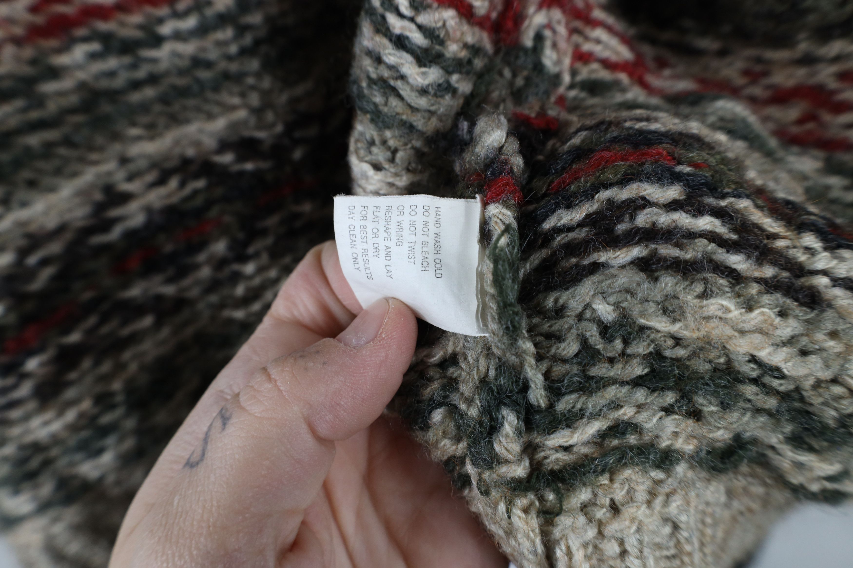 Vintage Vintage 90s Streetwear Fair Isle Knit Zip Cardigan Sweater Size L / US 10 / IT 46 - 6 Thumbnail