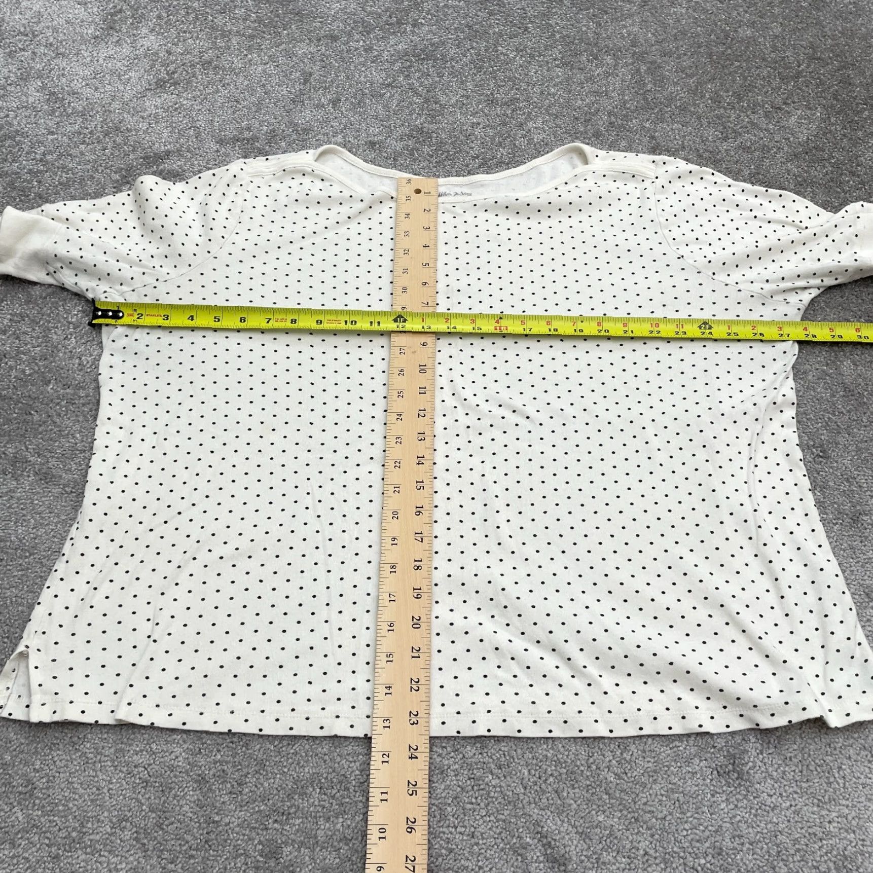 Vintage White Stag Plus Size Polka Dot Shirt Womens 3XL Short Sleeve Crew Neck Casual Top White Size XXL / US 16-18 / IT 52-54 - 6 Thumbnail