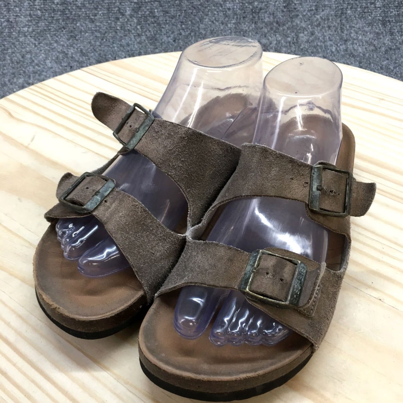 SKECHERS Skechers Sandal Womens 8 Taupe Luxe Foam Two Strap Buckle Slip On Casual Sandal Size US 8 / IT 38 - 3 Thumbnail