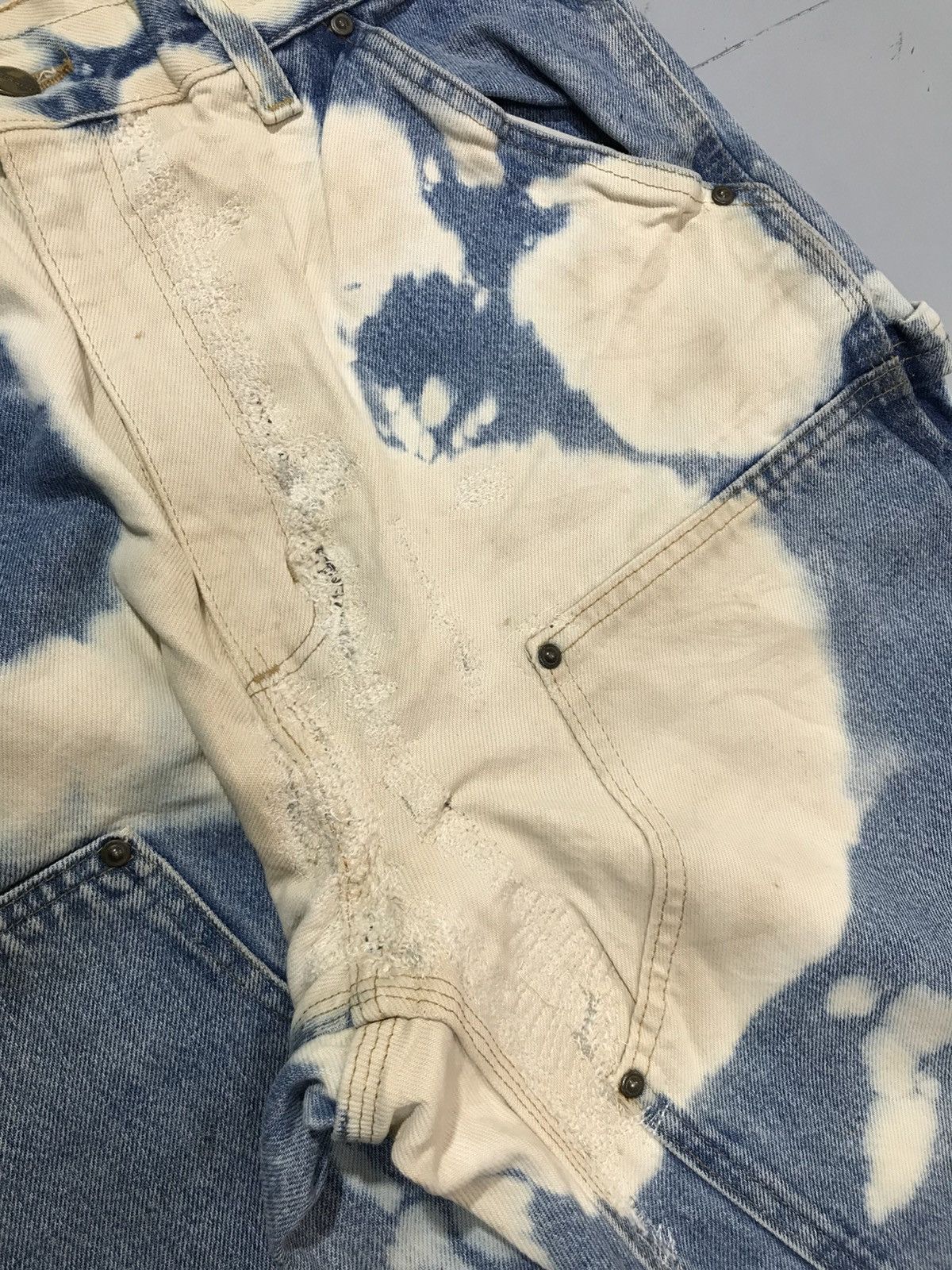 Carhartt Vintage carhartt B73 DST bleached double knee workwear Size US 34 / EU 50 - 5 Thumbnail