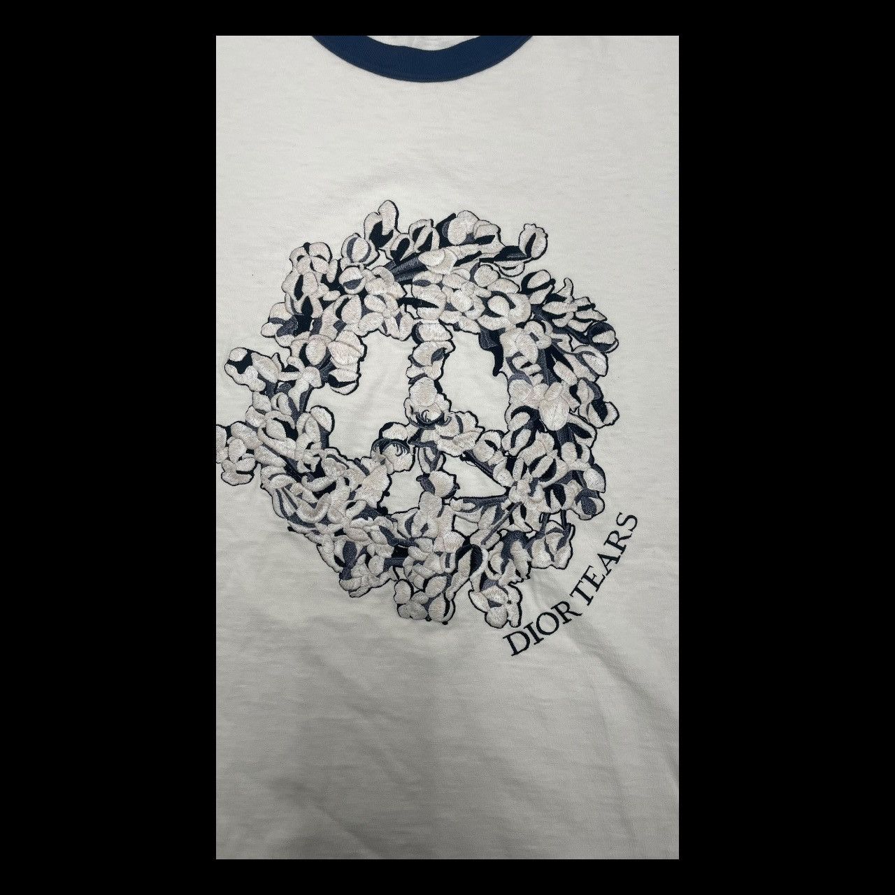 DENIM TEARS × Dior Dior Tears White Cotton Wreath Embroidered Shirt Sz S Size US S / EU 44-46 / 1 - 3 Thumbnail