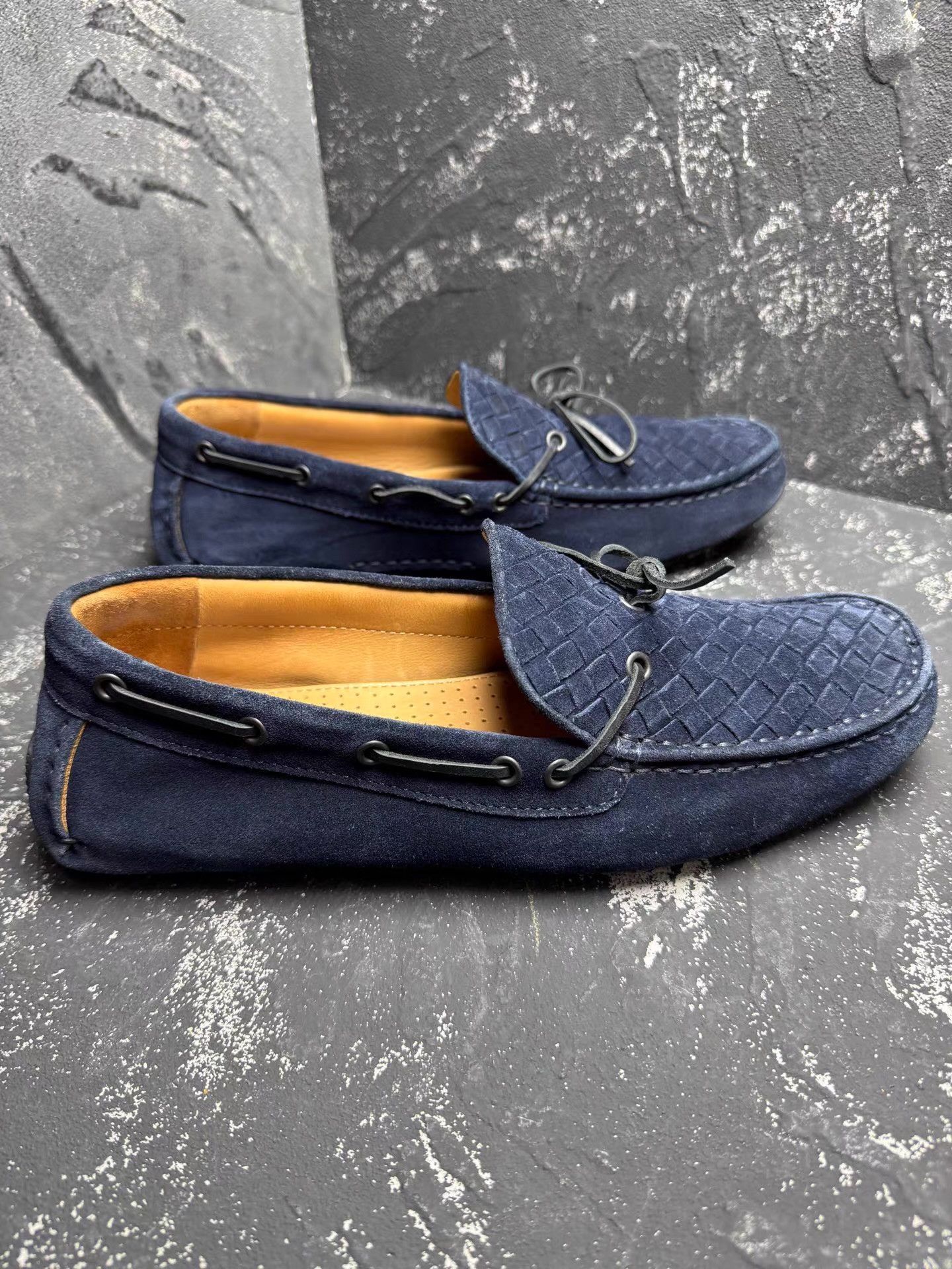 Bottega Veneta BV Blue Woven Suede Loafers Q10 Size US 8 / EU 41 - 5 Thumbnail