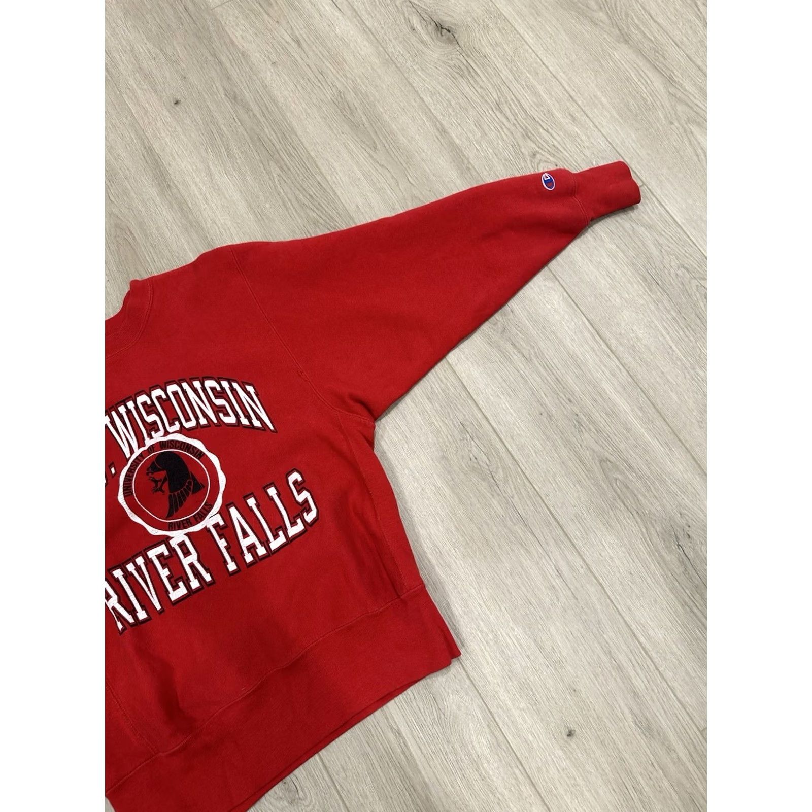 Champion VTG 80s Champion Reverse Weave Warm Up University of Wisconsin River Falls M Size US M / EU 48-50 / 2 - 2 Thumbnail