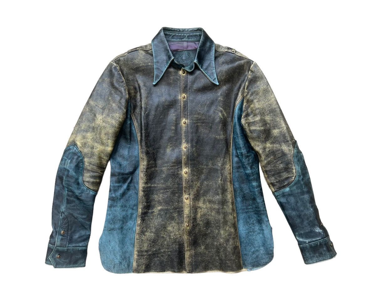 Obelisk Vintage Obelisk Japan Nice Patina Horse Leather Shirt Size US M / EU 48-50 / 2 - 1 Thumbnail