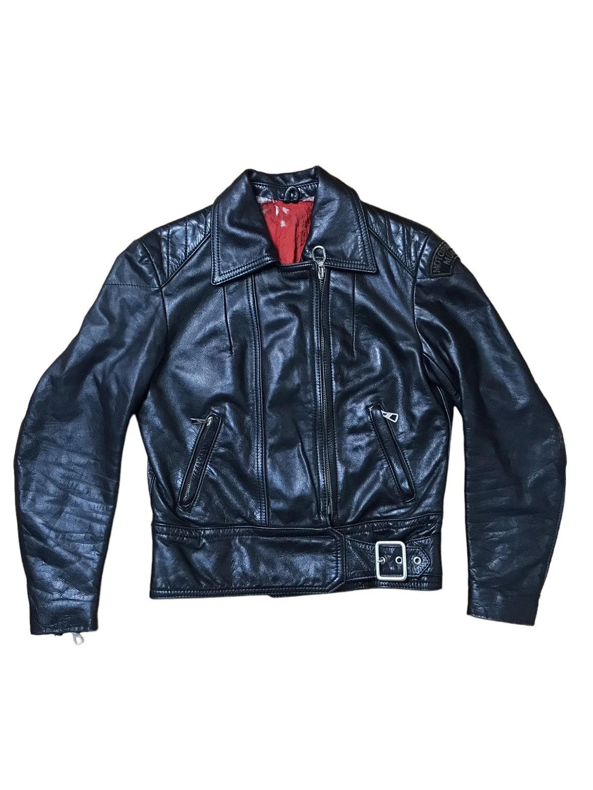 image of Vintage 70's Germany Harro Leather Jacket Racer Motor in Black, Men's (Size Small)