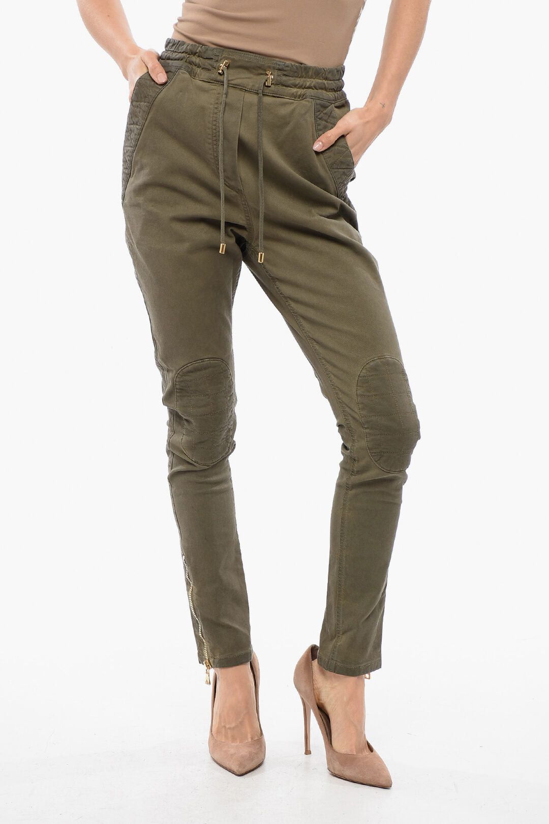Balmain Jodhpur Pants With Quilted Inserts Size 27" / US 4 / IT 40 - 1 Thumbnail
