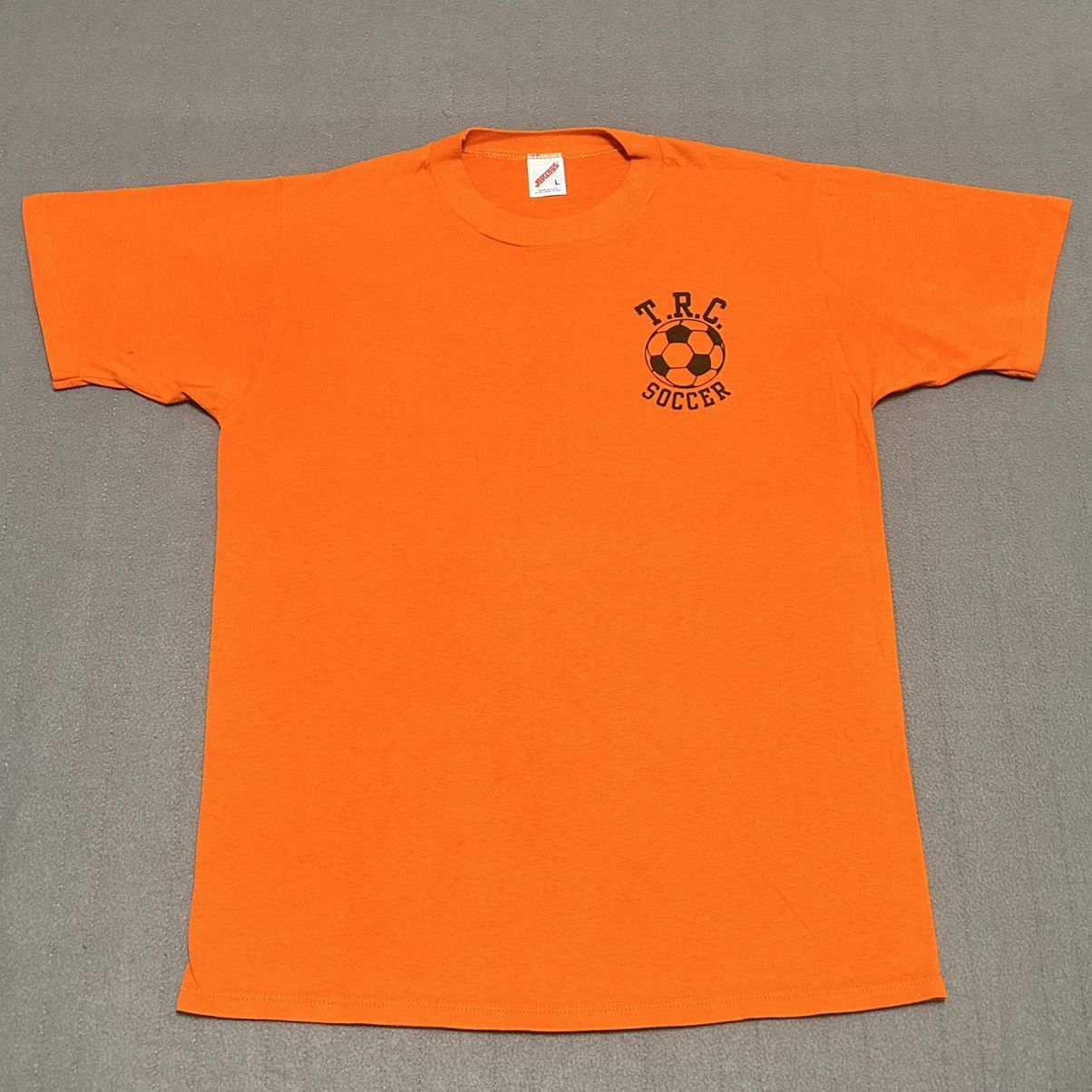 Jerzees × Vintage Vintage Jerzees #1 TRC Soccer Orange T-Shirt Made In USA L Size US L / EU 52-54 / 3 - 1 Thumbnail