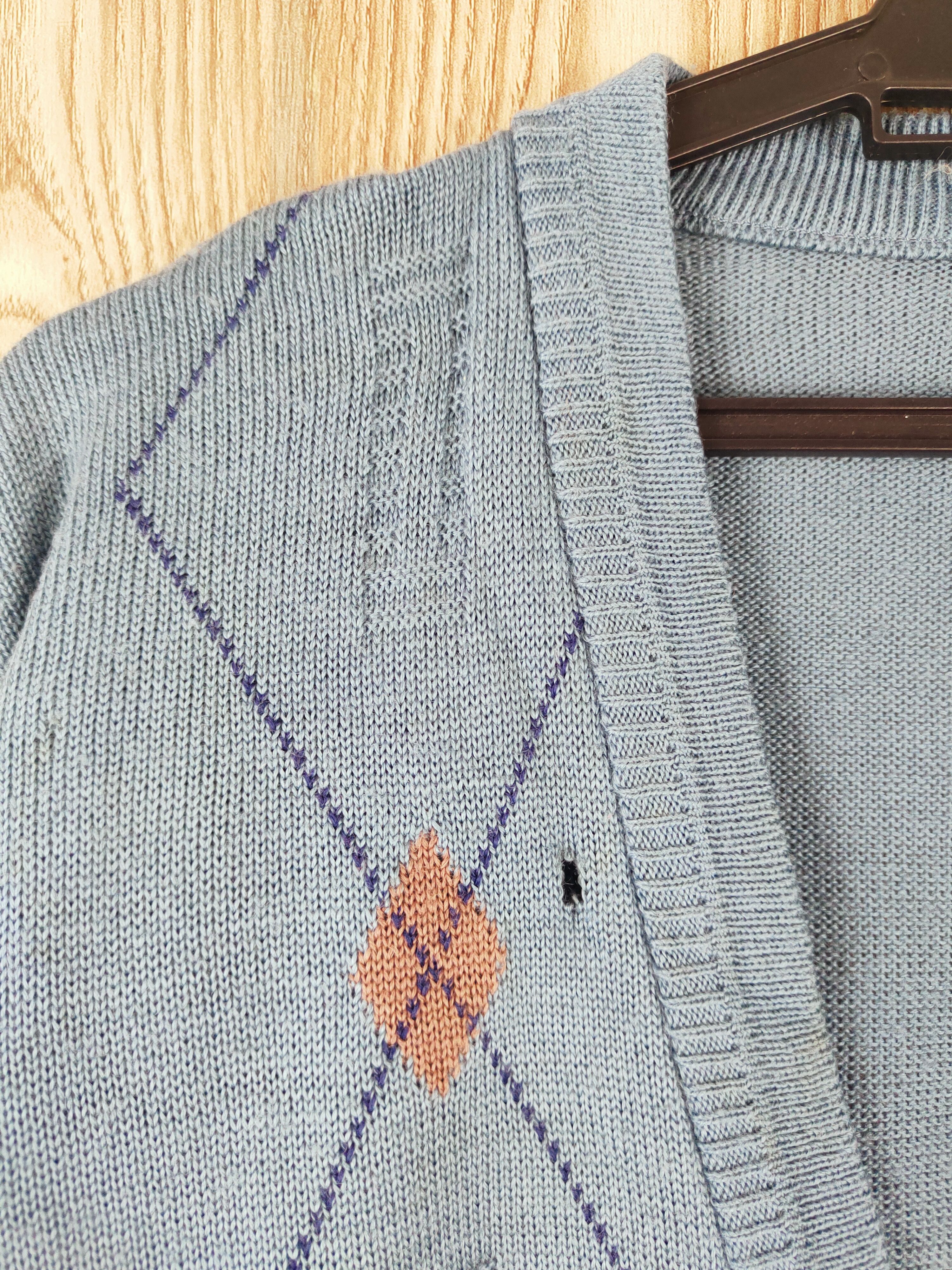 Homespun Knitwear × Japanese Brand Adonica Blue Knitwear Cardigan #W300 Size US L / EU 52-54 / 3 - 4 Thumbnail