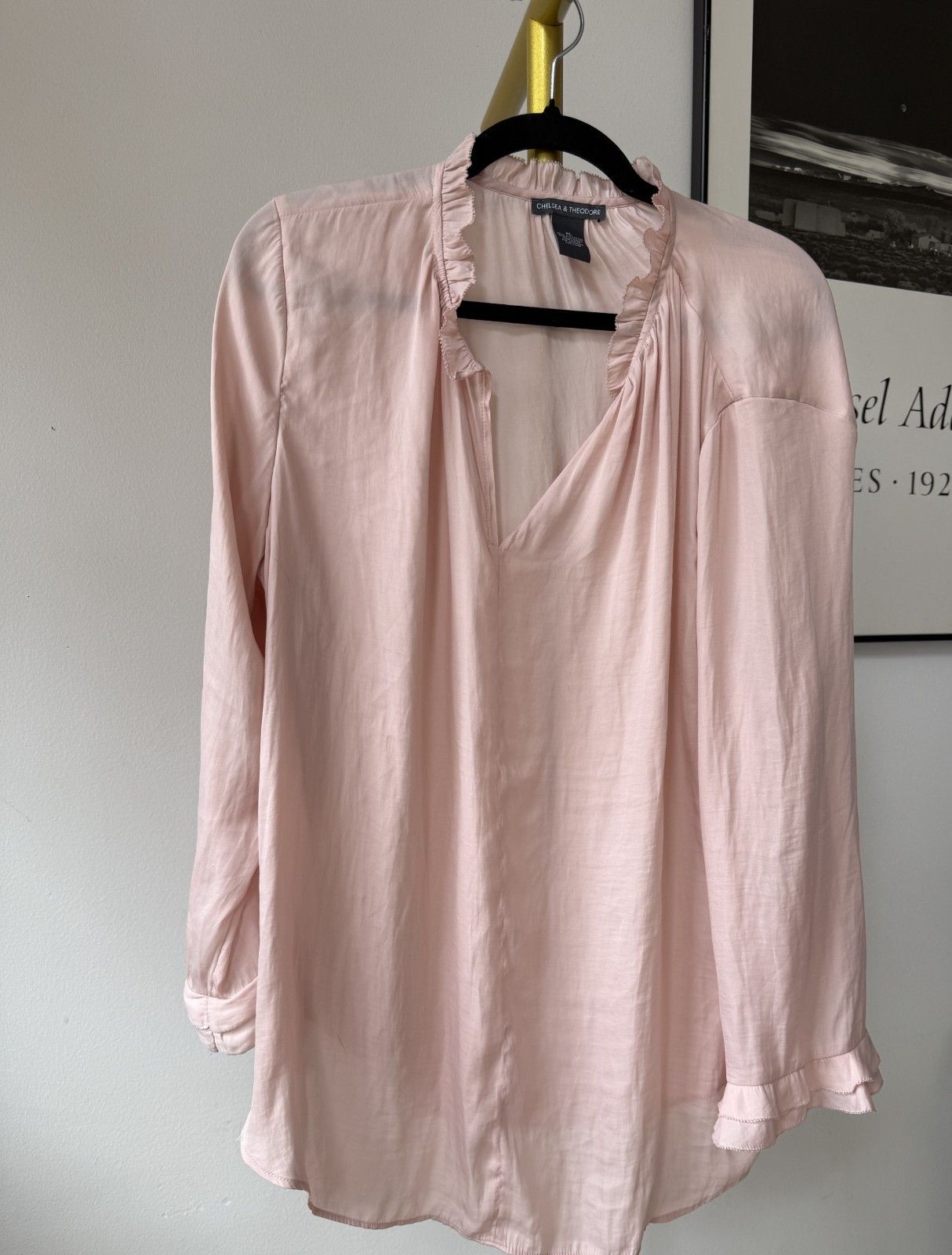 Other Chelsea & Theodore Womens XL Blush Pink Blouse Lightweight Size XL / US 12-14 / IT 48-50 - 1 Thumbnail