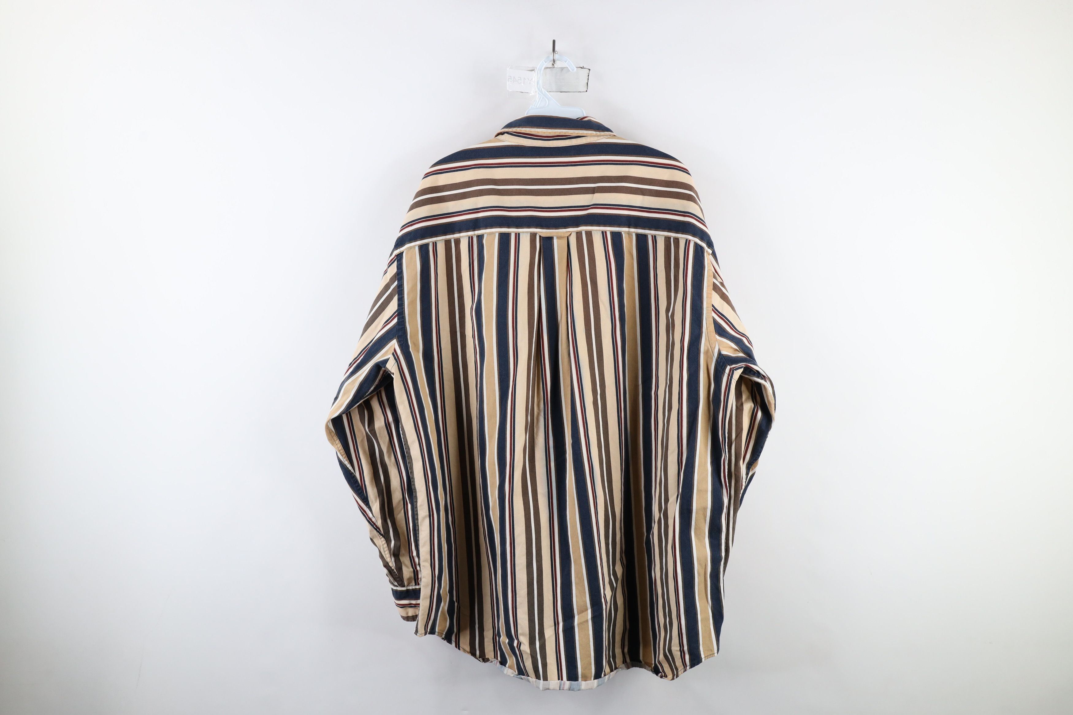 Vintage Vintage 90s Streetwear Striped Collared Button Down Shirt Size US XL / EU 56 / 4 - 14 Thumbnail