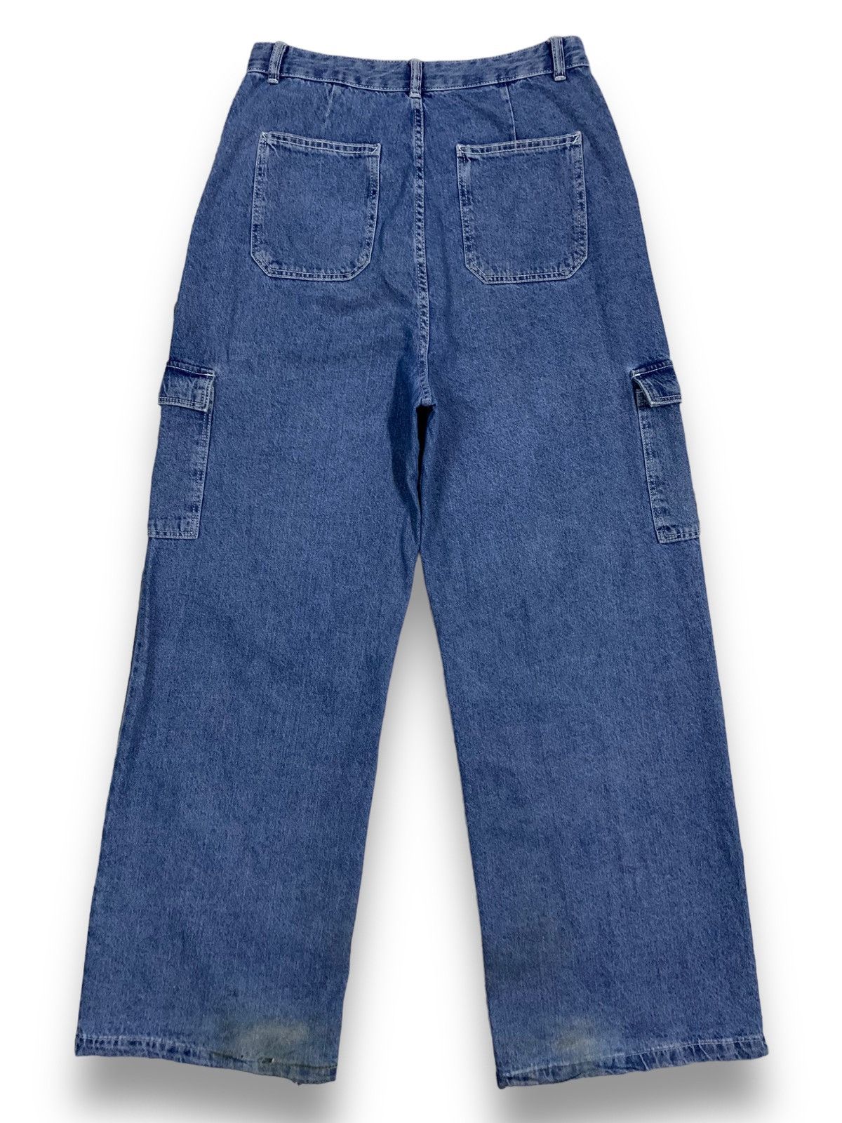 Bershka Vintage Bershka High Waist Baggy Wide Leg Cargo Jeans Size US 30 / EU 46 - 2 Thumbnail
