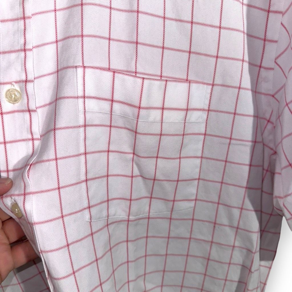 Robert Talbott Seaward & Stearn White & Pink Check S/S Button Down Shirt XL Size US M / EU 48-50 / 2 - 5 Thumbnail