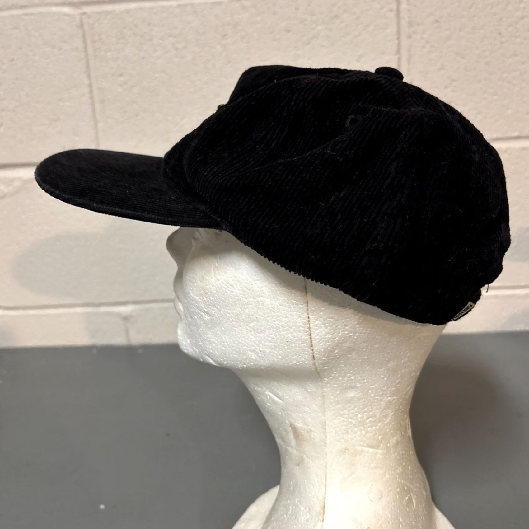 Pinko Pink Dolphin Embroidered Rare Black Corduroy Strapback Hat Cap Mens Size ONE SIZE - 6 Thumbnail
