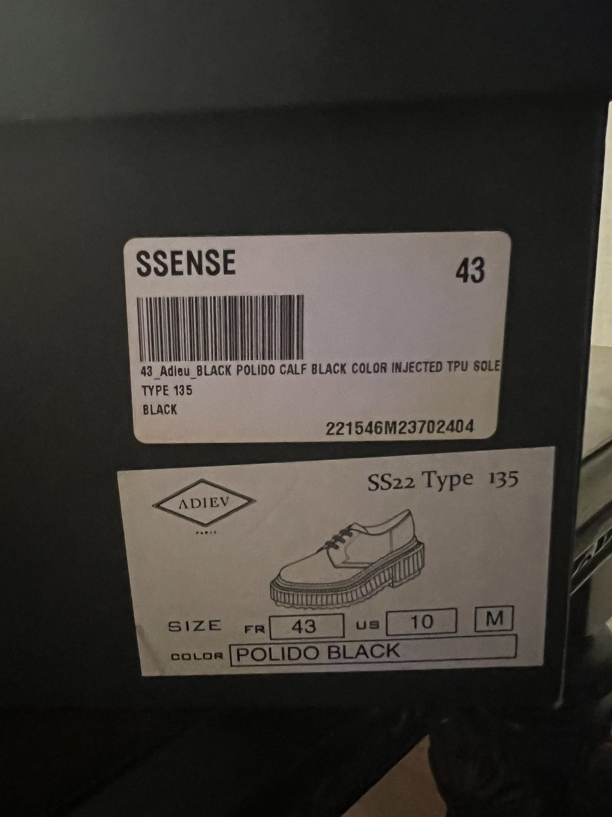 Adieu Paris Adieu Paris Black Type 135 Derbys Size US 10 / EU 43 - 5 Thumbnail