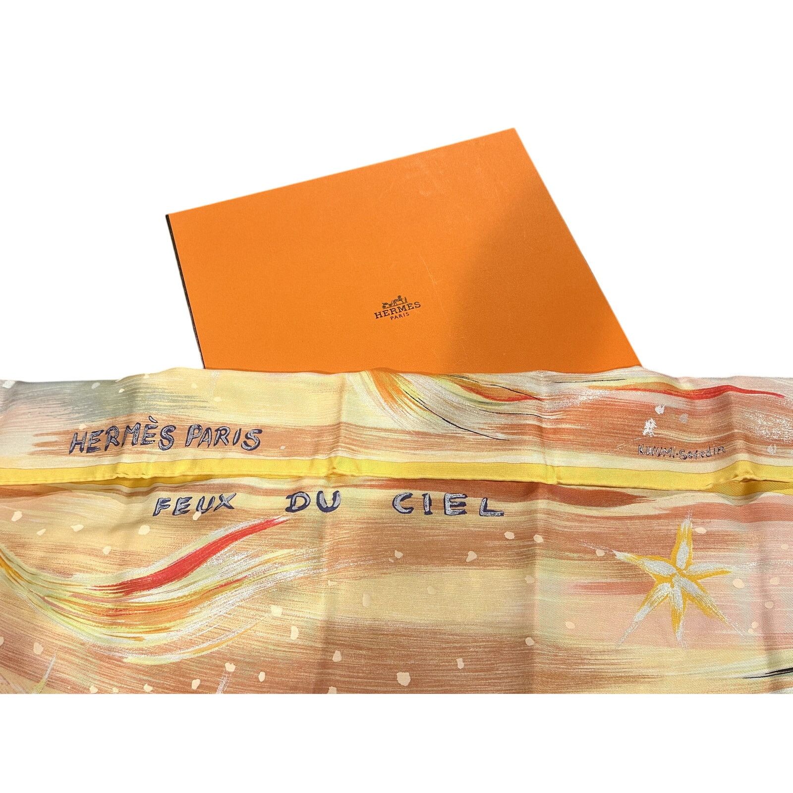 Hermes HERMES Feux Du Ciel Scarf - Excellent RARE/Vintage wBox Size ONE SIZE - 7 Thumbnail