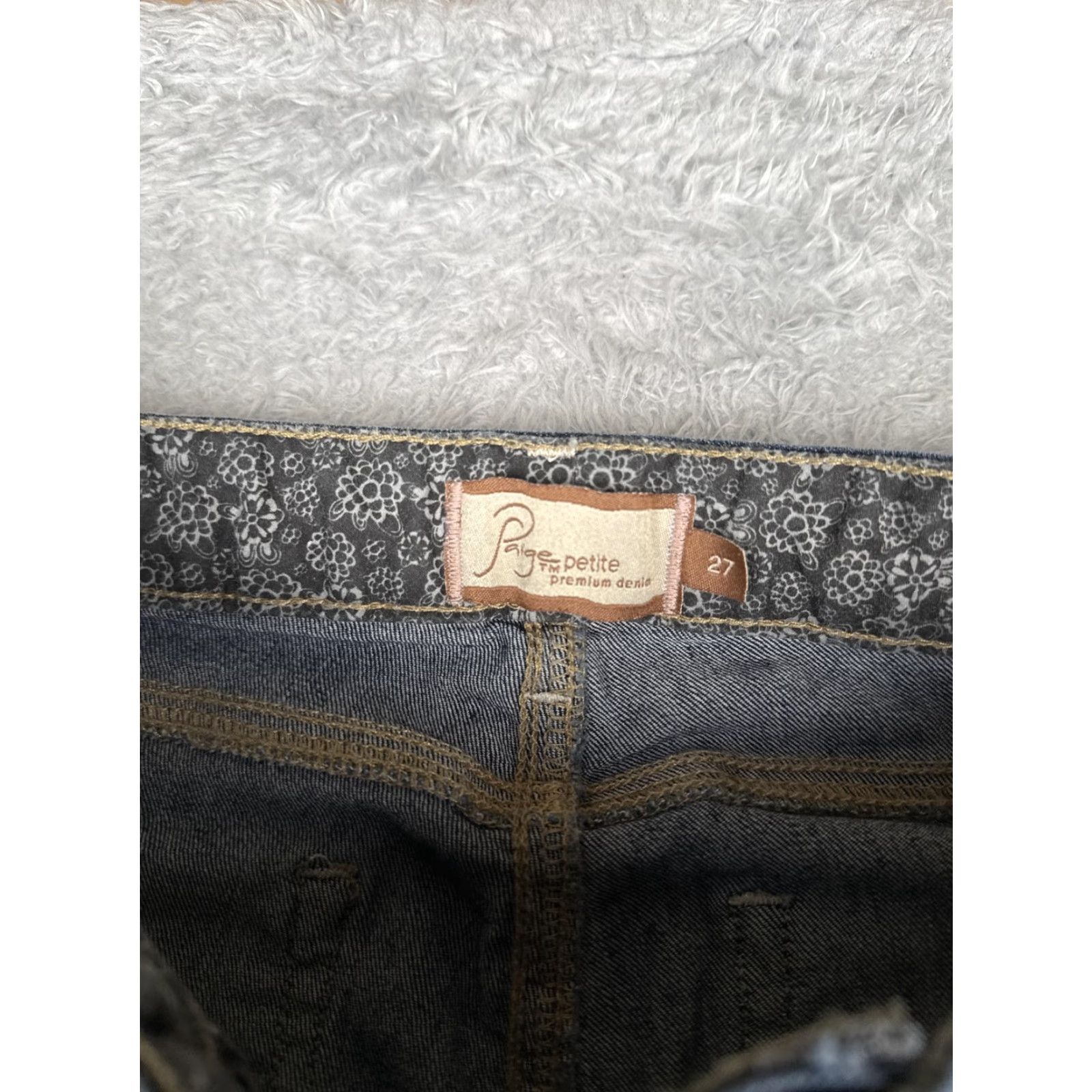 Paige Paige Womens Jeans Bootcut Petite 27 Blue Low Rise Stretch 27x30 Denim Slim USA Mens? Size 27" / US 4 / IT 40 - 6 Thumbnail
